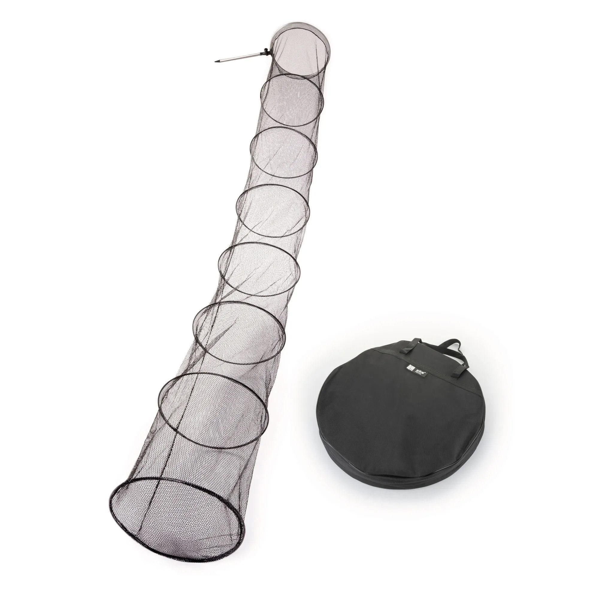 Zite Angelkescher - Gummierter Setzkescher 350cm mit Erdspieß und Tasche