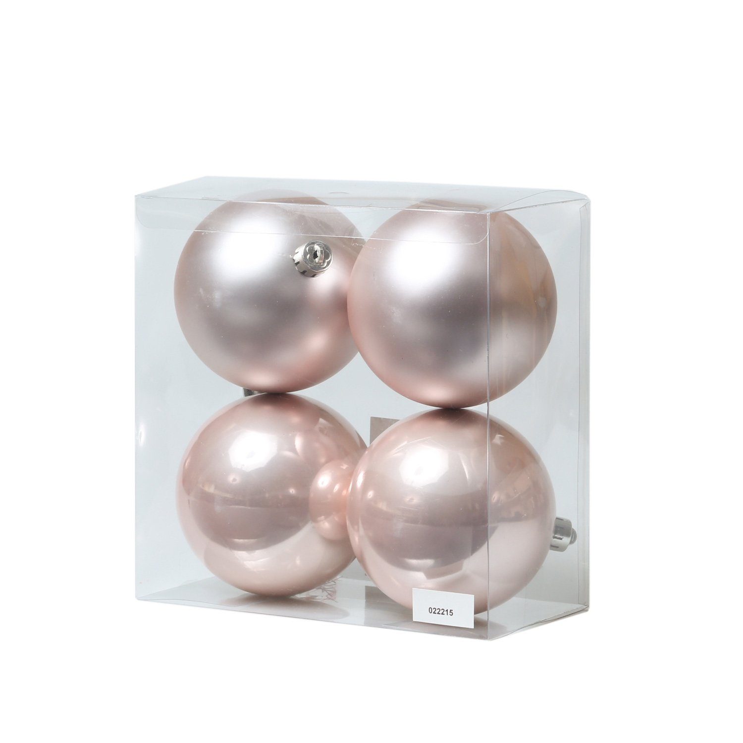Weihnachtsbaumkugel Christbaumkugeln Weihnachtskugeln bruchfest 10cm rosa 4er Set