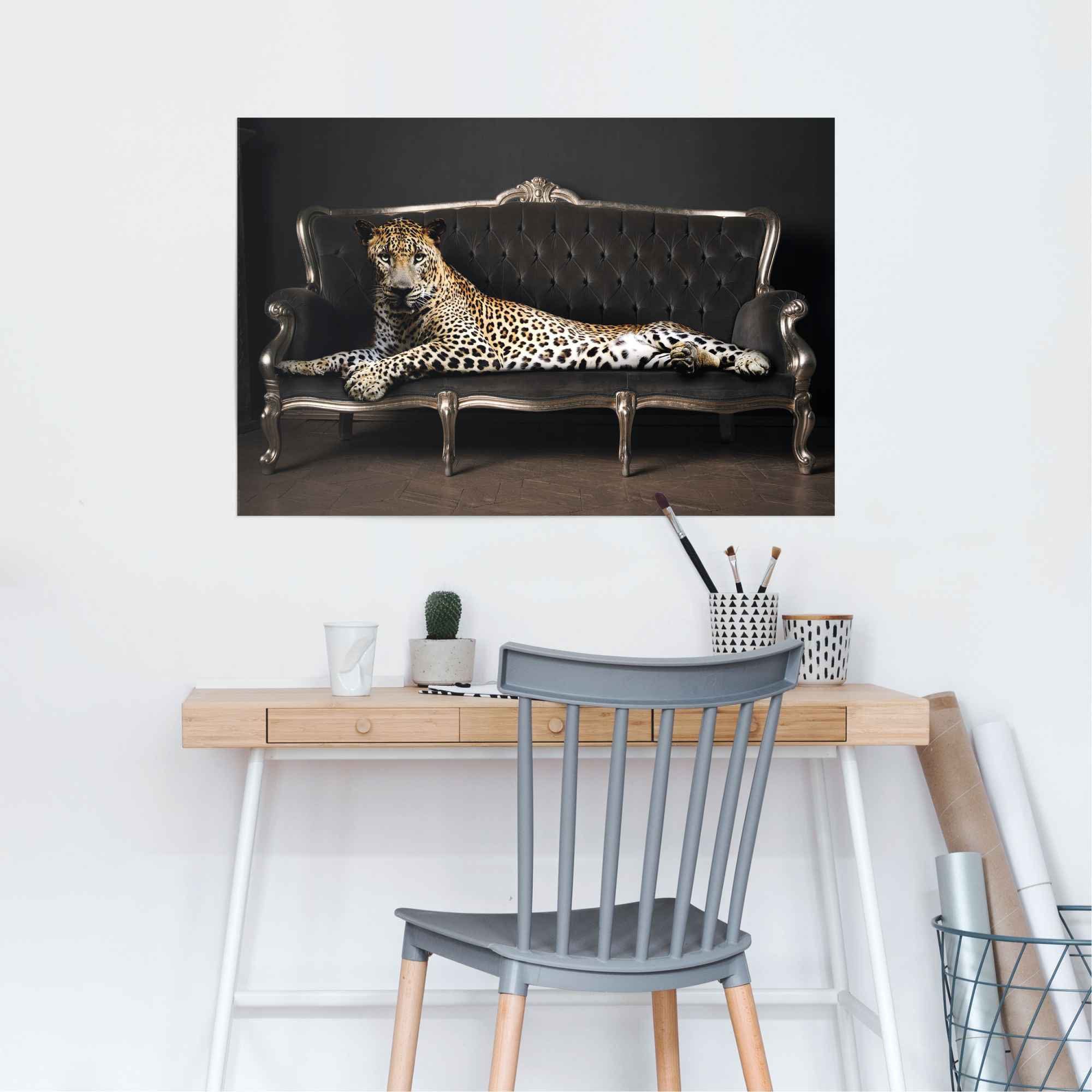 St) Relax, Panther - Chic - Poster Liegend - Luxus Reinders! Leopard (1