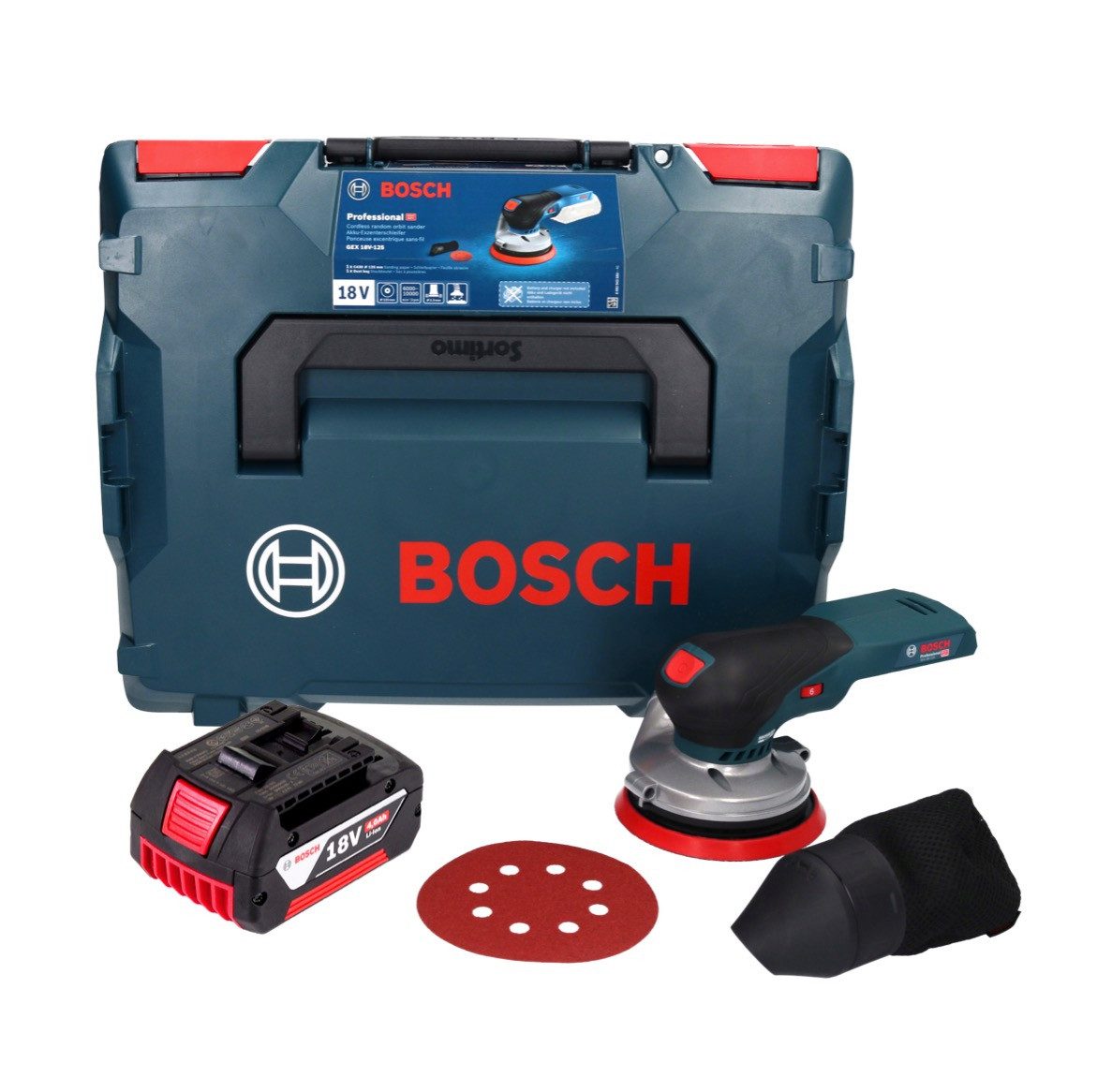 Bosch Professional Akku-Exzenterschleifer GEX 18V-125 Professional Akku Exzenterschleifer 18 V 125 mm Brushless
