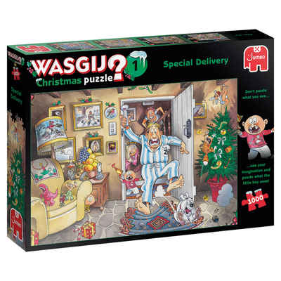 Jumbo Spiele Puzzle Jumbo 81907 Wasgij Christmas 1 Sonderlieferung, 1000 Puzzleteile, Made in Europe