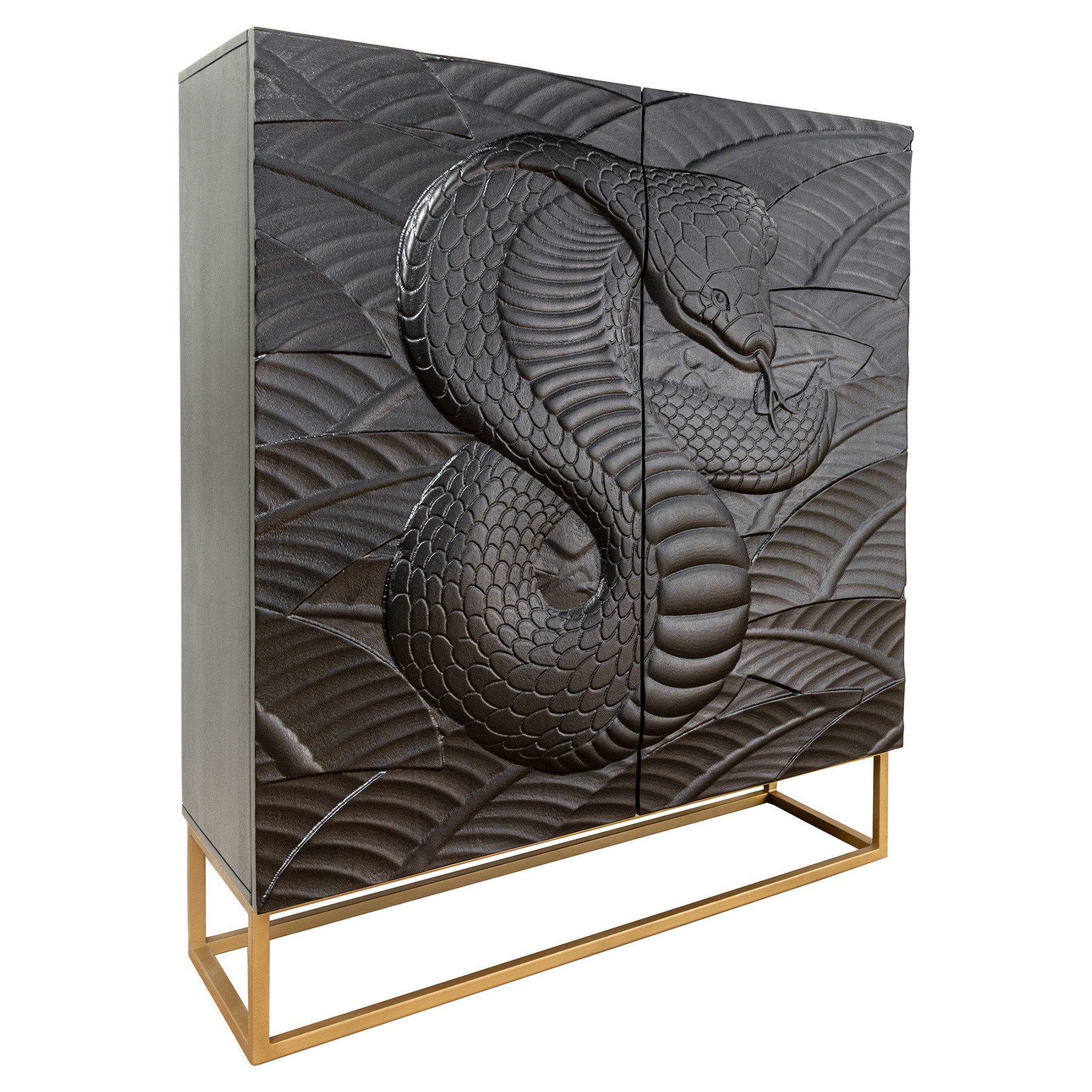 riess-ambiente Highboard SNAKE 120cm schwarz / günstig online kaufen