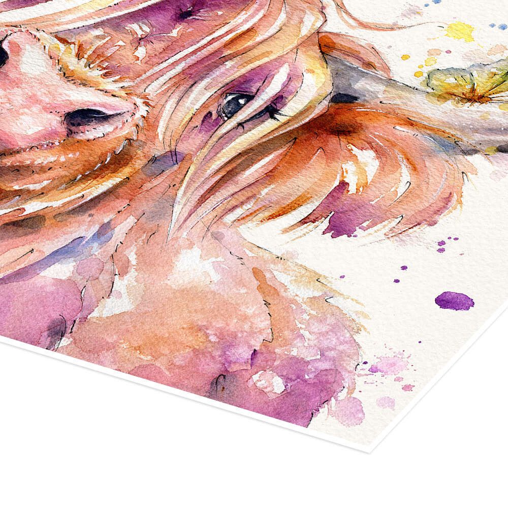 Posterlounge Wandbild Schlechtes Haar ist egal (Hochlandkuh), Sillier Than Sally, erhältlich als Poster, Leinwandbild, Wandsticker oder Acrylglasbild