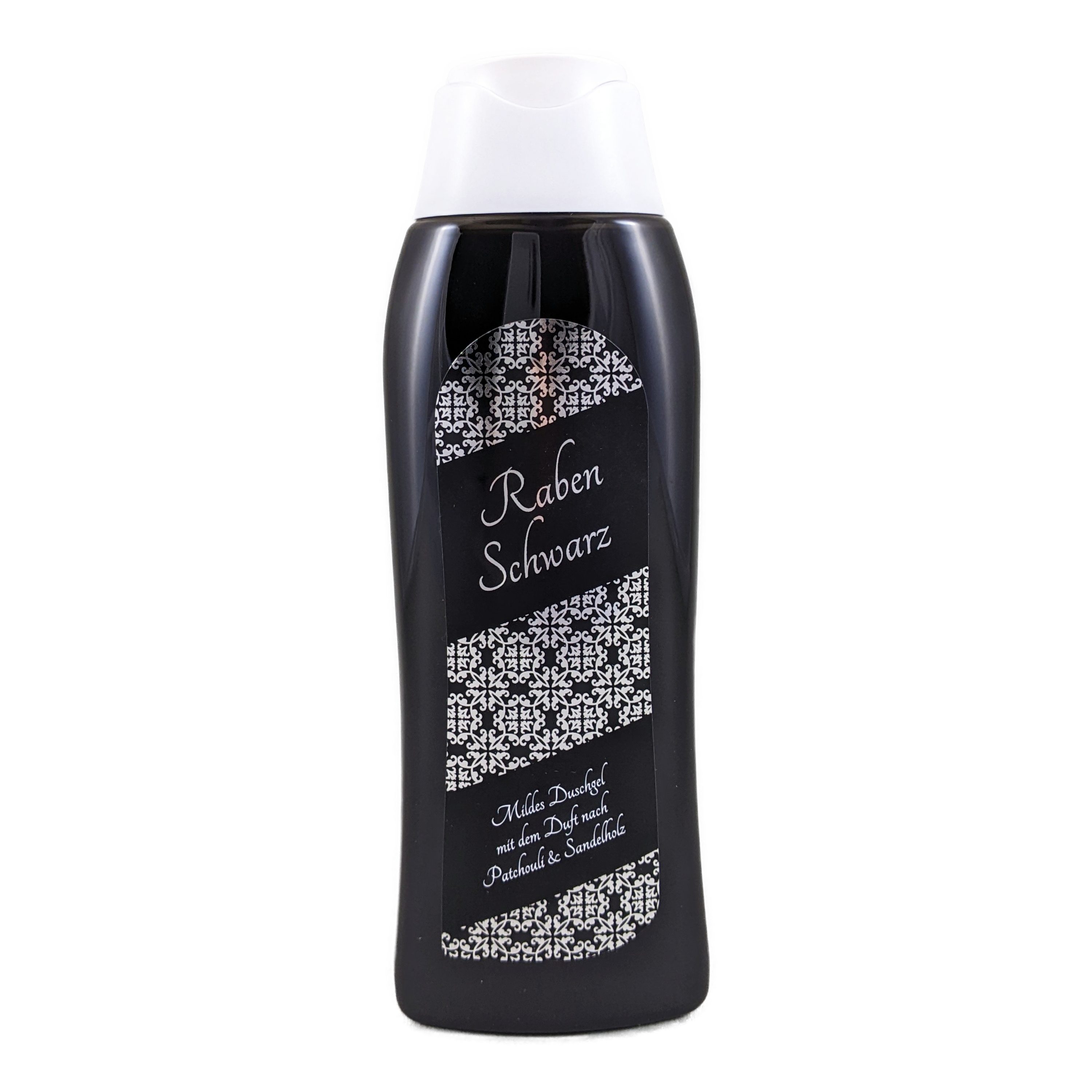 ≈petra Duschgel Rabenschwarz [300 ml] aus der ≈petra Manufaktur, tiefschwarz mit schwerem, erdigen Duft nach Patchouli und Sandelholz