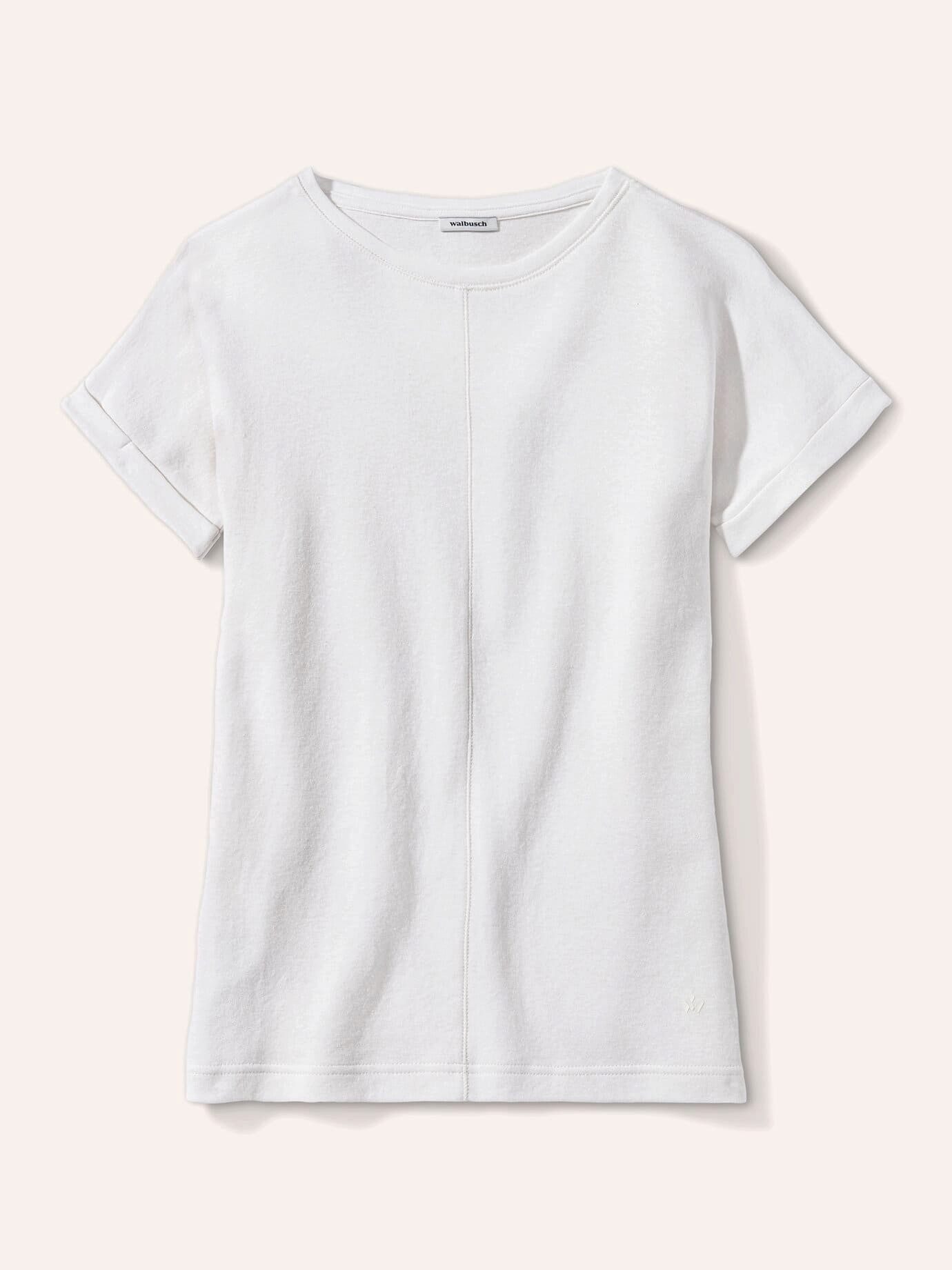 Walbusch T-Shirt Damen Kimonoshirt Leinenmix Rundhals Kurzarm Luftig-leichtes Sommershirt, Leinen-Baumwollmix, pflegeleicht