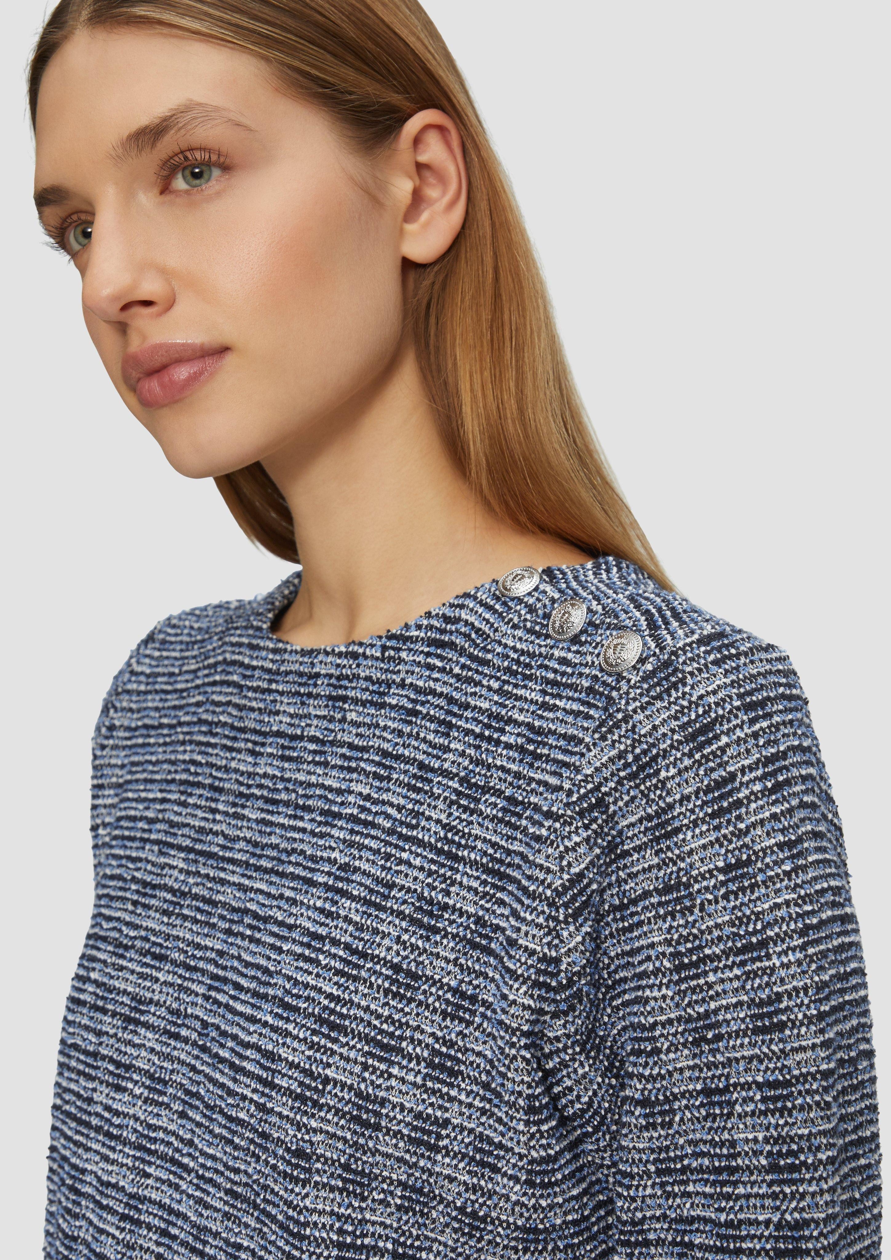 s.Oliver Minikleid Kurzes Bouclé-Kleid mit Zierknöpfen günstig online kaufen