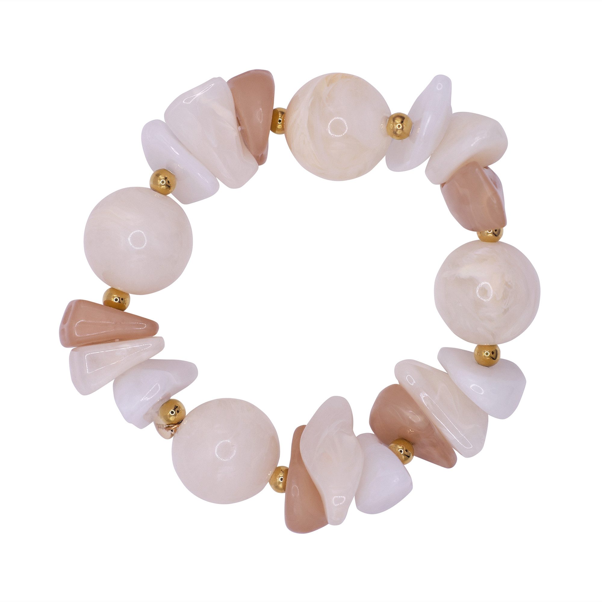 Heideman Armband Hekla goldfarben (Armband, inkl. Geschenkverpackung), elastisches Armband Frauen
