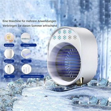 GelldG Tischturmventilator Luftkühler mit Verdunstungskühlung, Mini Ventilator, Klimaanlage