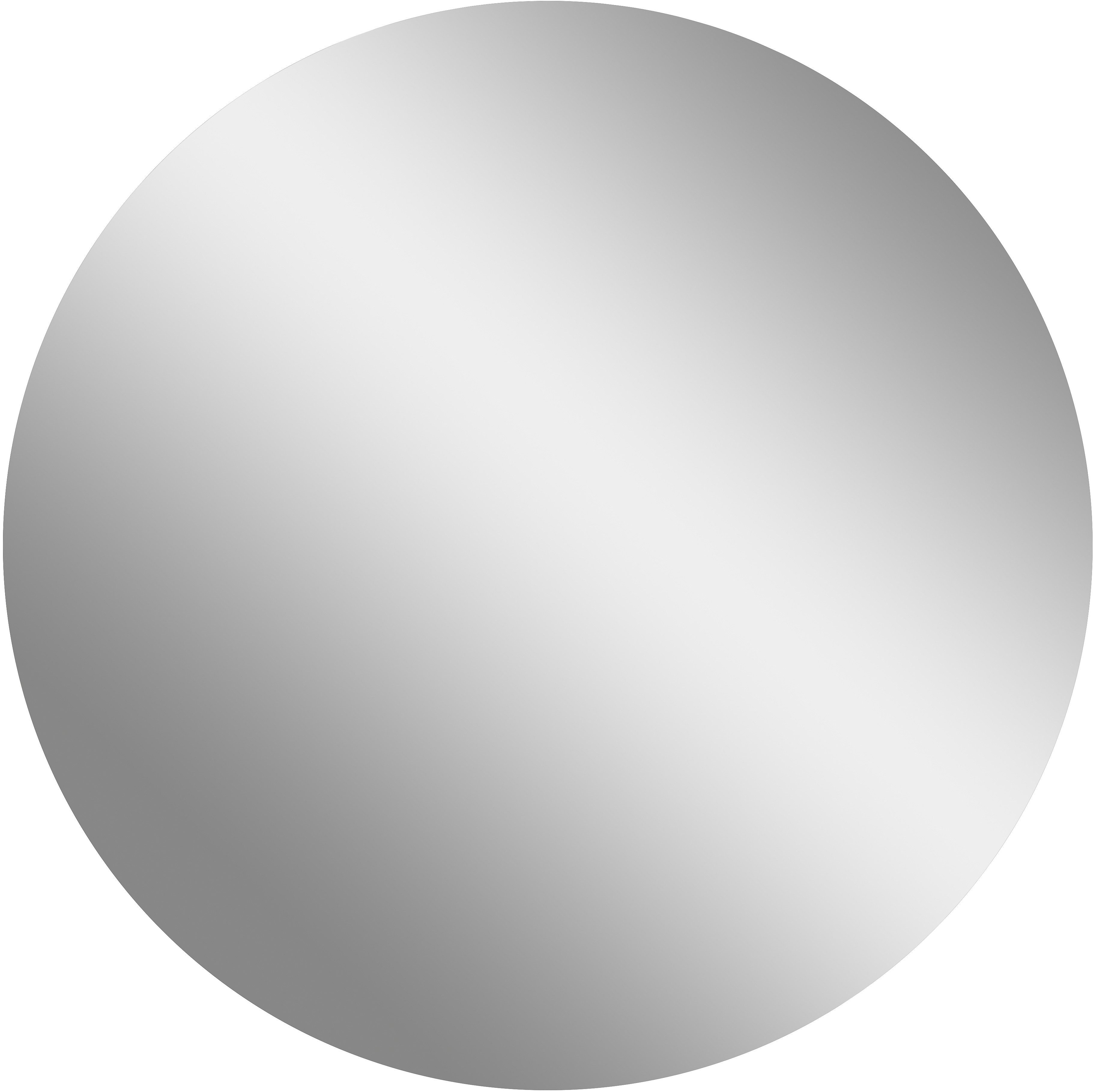 KADIMA DESIGN Spiegel Wandspiegel, Ø 60 cm, rund, Graphit-Optik, Made in Germany (Rahmenlos, kratzfeste Oberfläche & stoßfeste Kanten, Bad, Flur), Hängende Montage, Made in Germany, Styropor-freie Verpackung