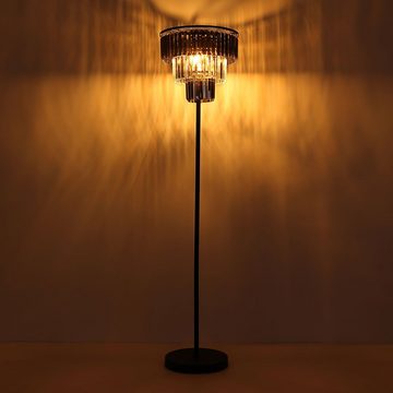 Globo LED Stehlampe, Leuchtmittel inklusive, Farbwechsel, Warmweiß, Stehleuchte Standleuchte Wohnzimmerleuchte Stehlampe Glaskristalle