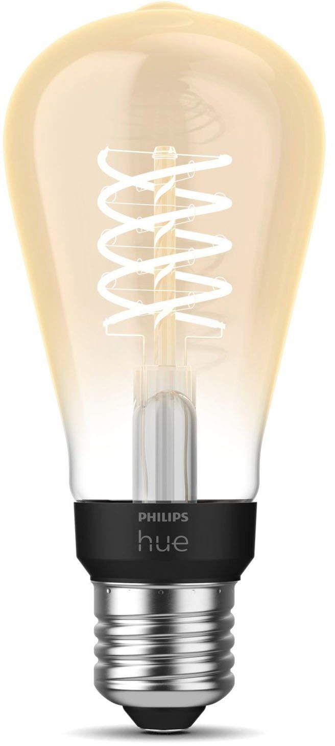 Philips Hue LED-Filament White E27 Filament ST64 550lm, E27, 1 St., Warmweiß