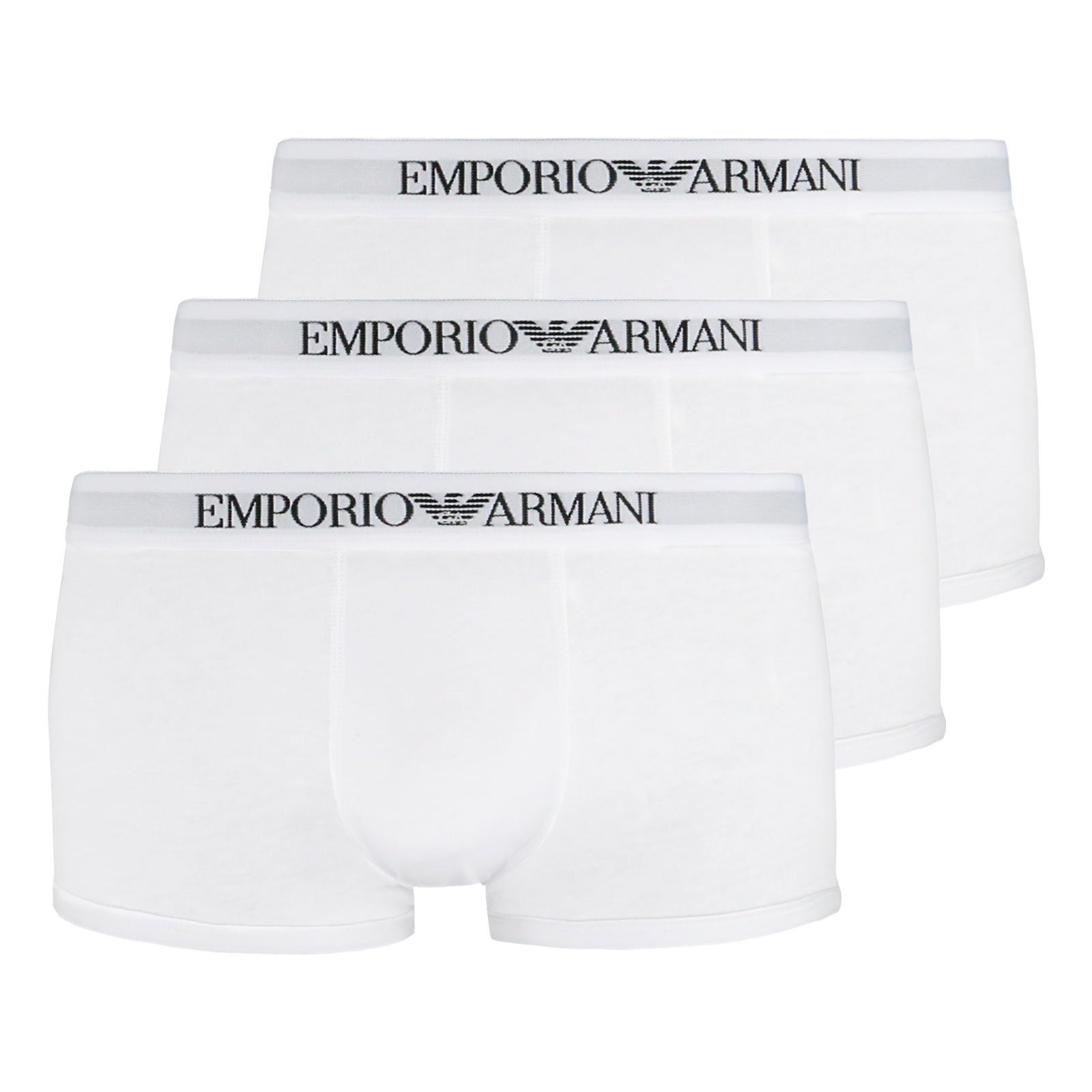 Emporio Armani Trunk Pure Cotton (3-St) ohne störende Gesäßnaht 16510 white