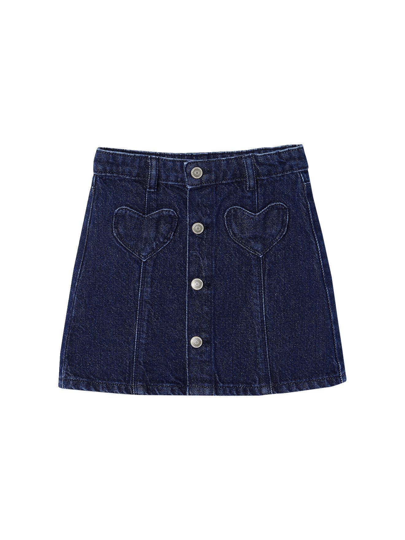 vertbaudet Minirock Mädchen Jeansrock mit Knöpfen