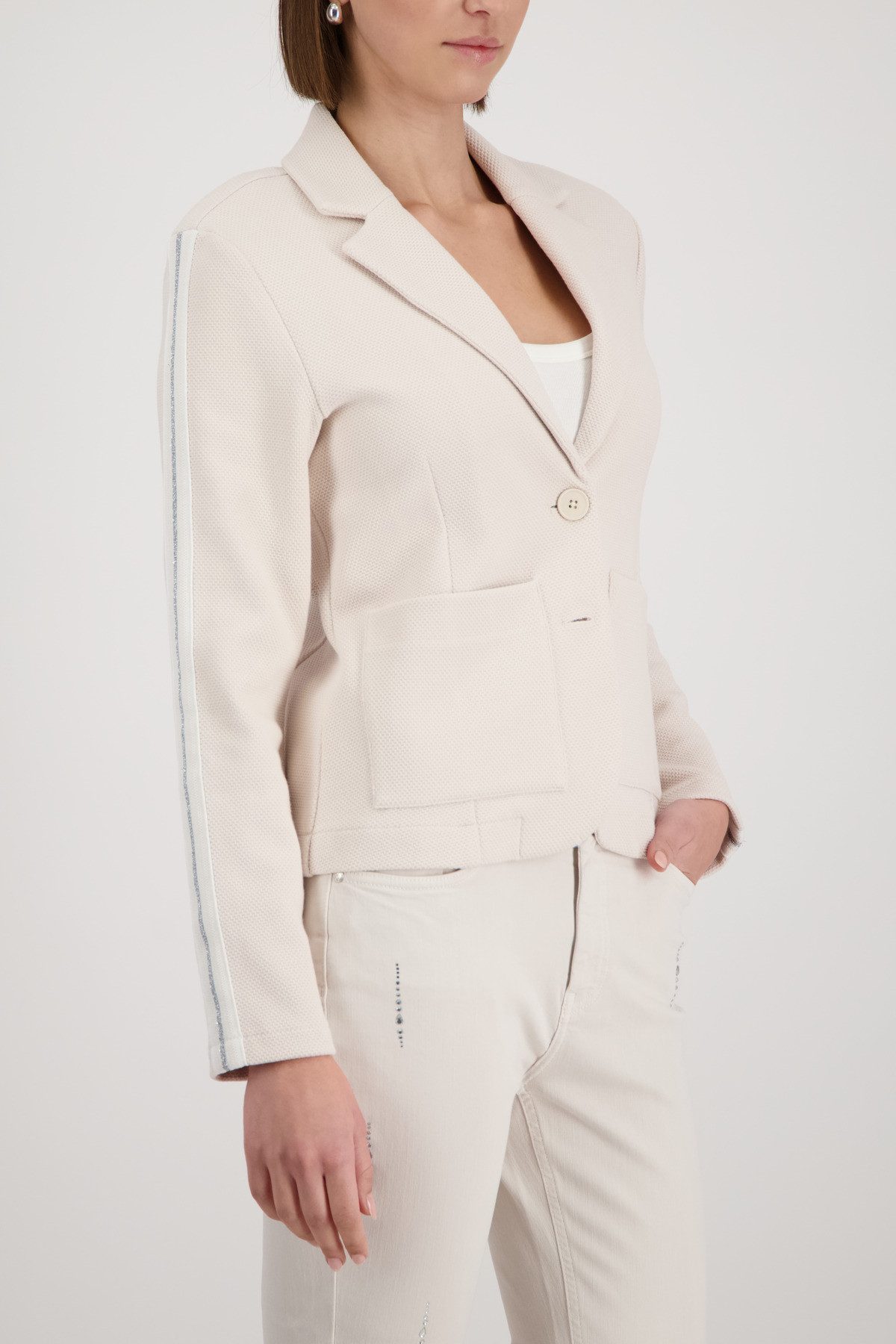 Monari Blouson Basic Piquee Regular fit mit Reverskragen