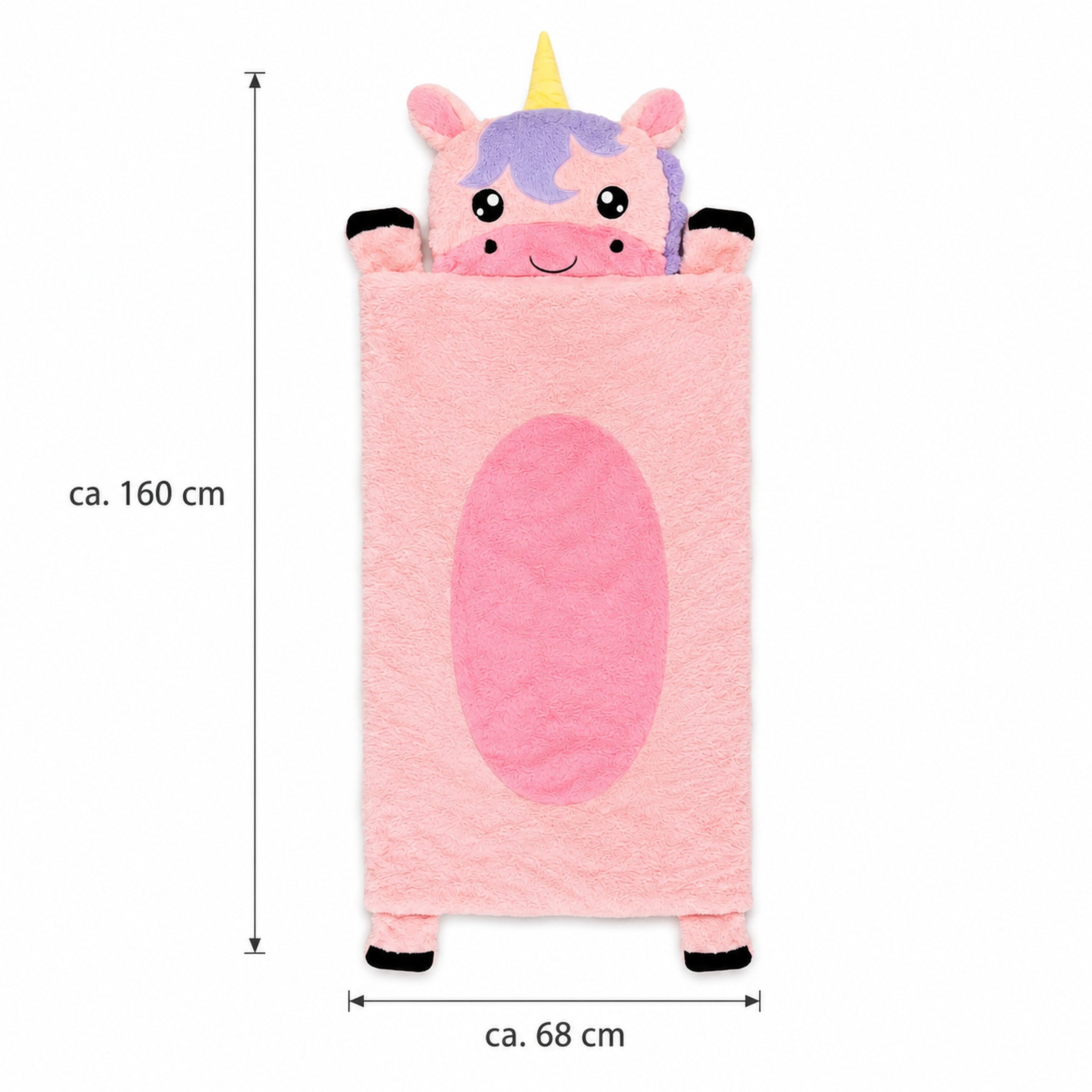 Home Creation Kinderschlafsack Kinder-Kuschelschlafsack für Zuhause ca. 68 × 160 cm, flauschig, mit Reißverschluss – Bild 5 von 5