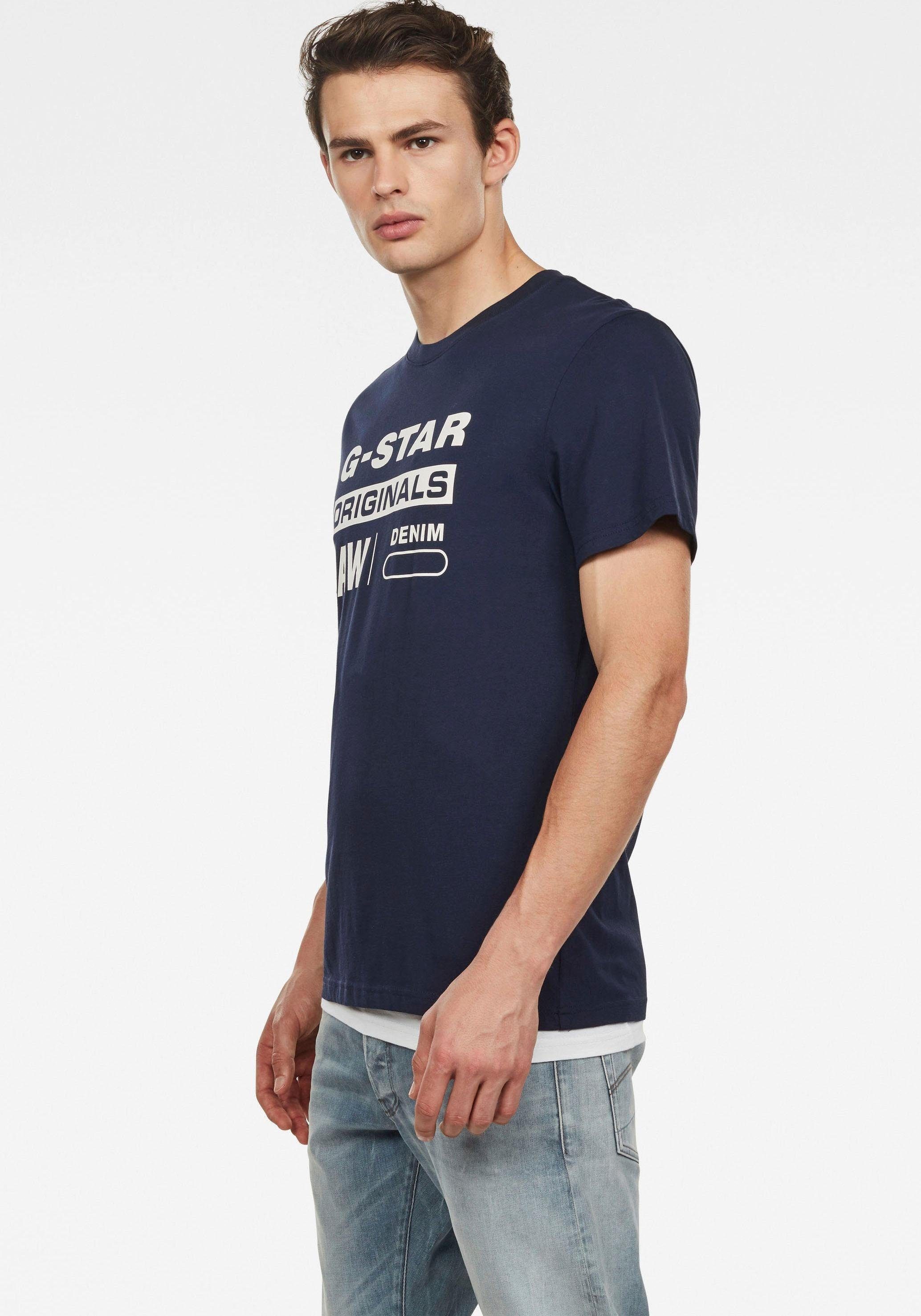 navy RAW Swando G-Star Rundhalsshirt