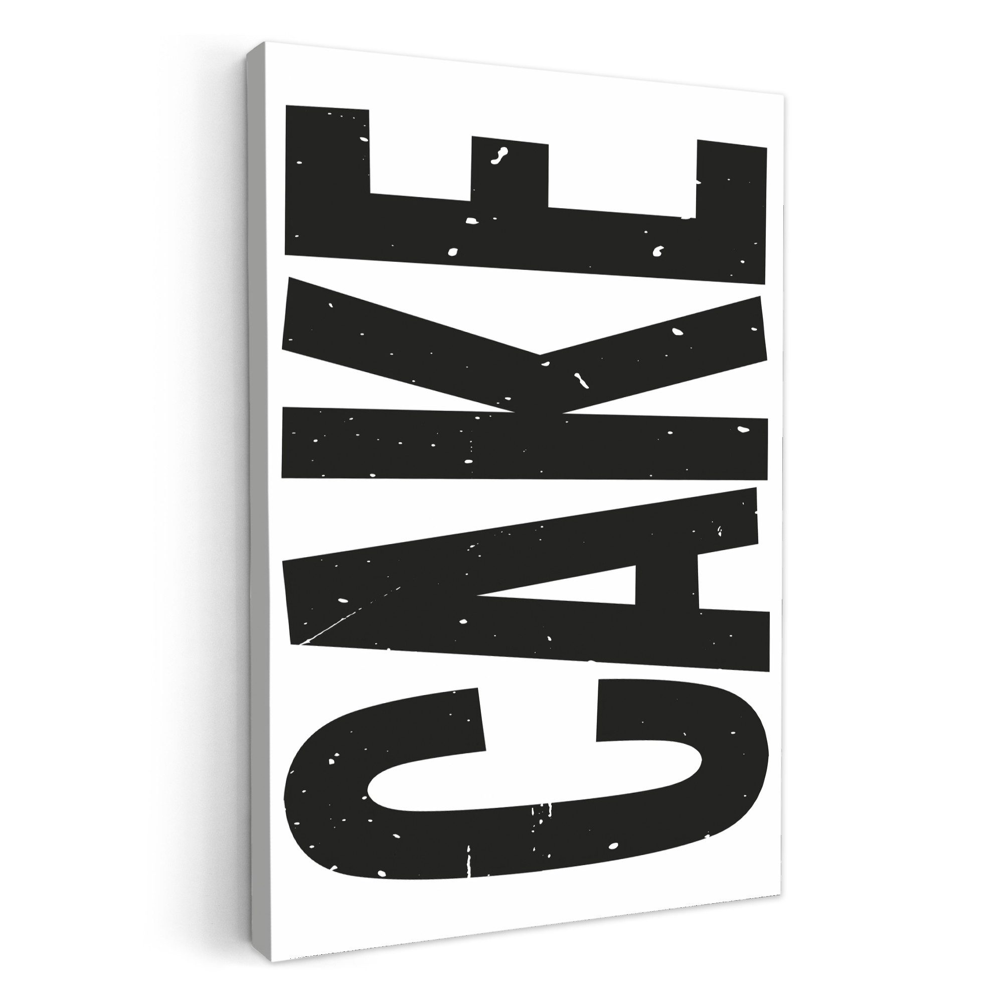 OneMillionCanvasses® Leinwandbild Schwarz - Torte - günstig online kaufen