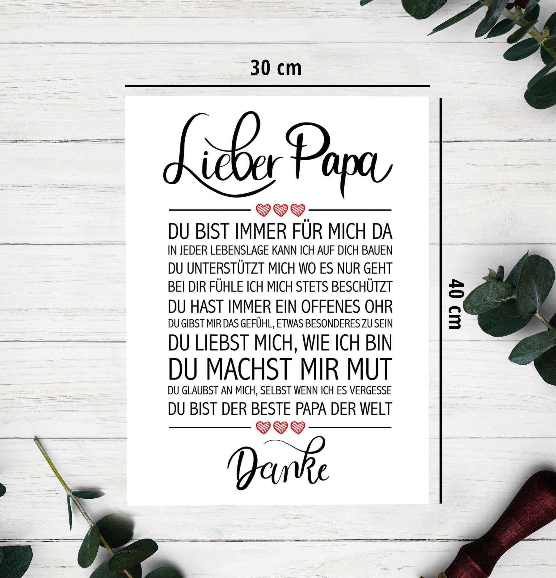 Close Up Poster Lieber Papa Kunstdruck 30 x 40 cm