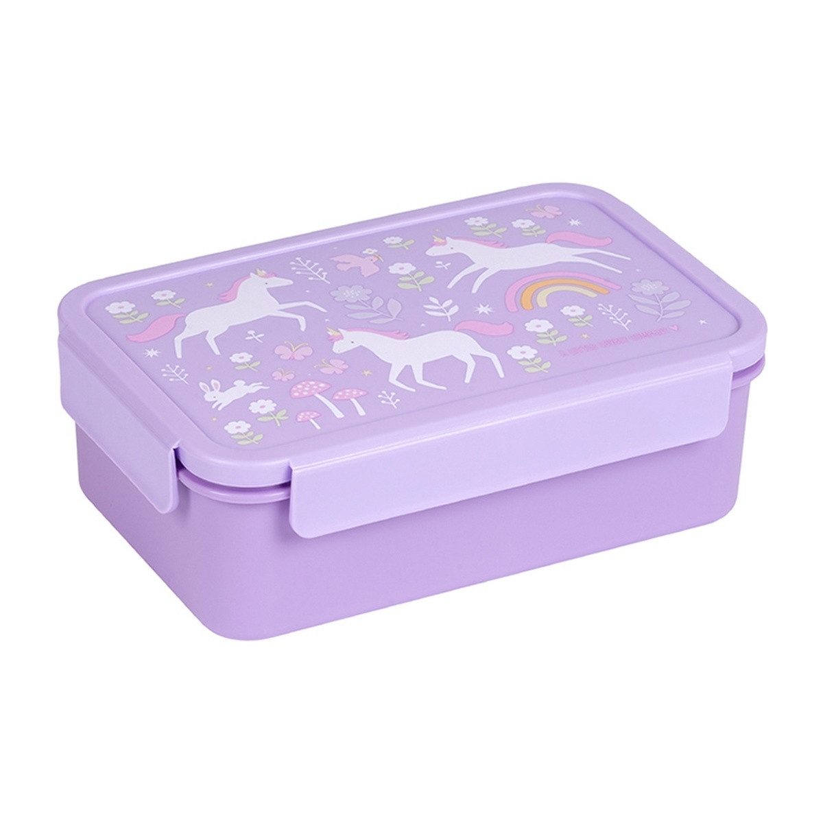 A Little Lovely Company Lunchbox Bento Brotdose Einhorn 2 Fächer Vesperdose 22x7x14,5cm