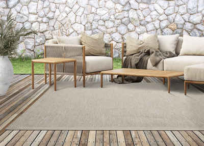 Outdoorteppich Calgary - robuster Outdoor Teppich, auch für Küche oder Esszimmer, the carpet, Rechteck, Terrasse, Garten, Balkon, Außenbereich, robust, pflegeleicht