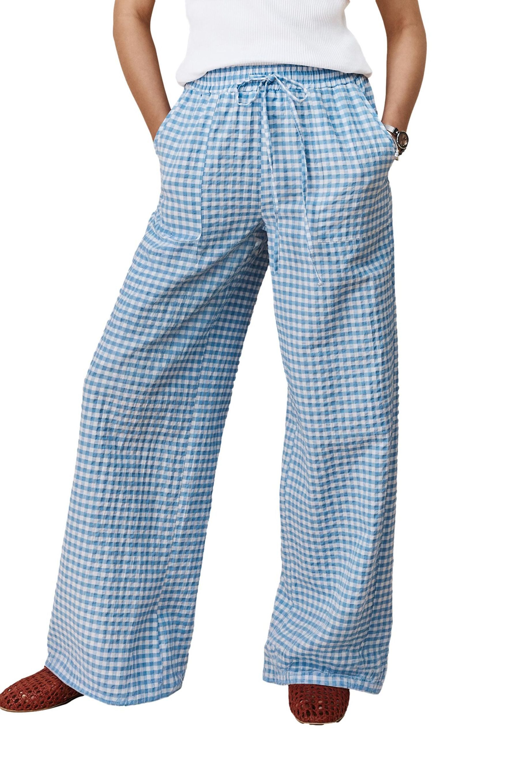 Next Palazzohose Hose mit weitem Bein und Vichykaros, Kurzgröße (1-tlg) günstig online kaufen