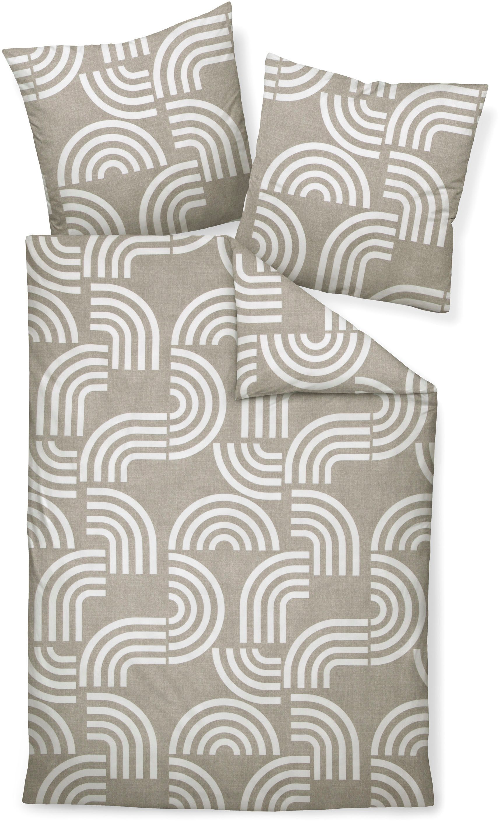 Janine Постільна білизна DAVOS65157 06, Feinbiber, mit Reißverschluss