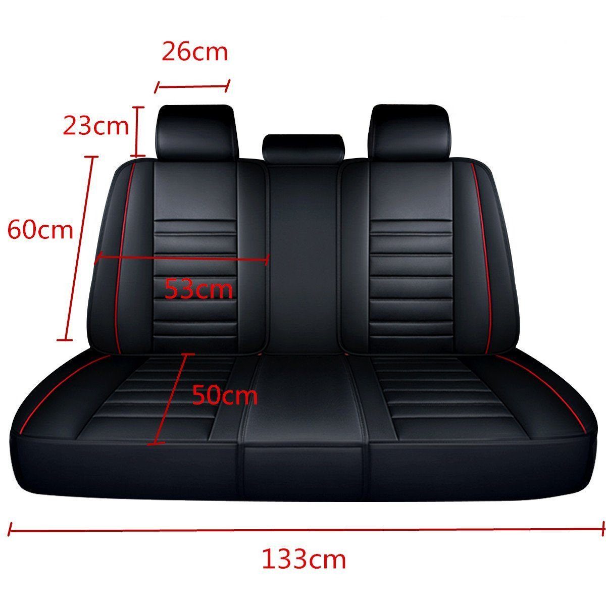 ELUTO Autositzauflage, Universal Luxus 5 Sitz Autositzbezüge Kunstleder Komplettset