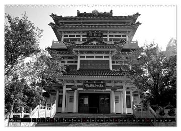 CALVENDO Wandkalender Shanghai - Impressionen in schwarz weiss (Premium, hochwertiger DIN A2 Wandkalender 2023, Kunstdruck in Hochglanz)