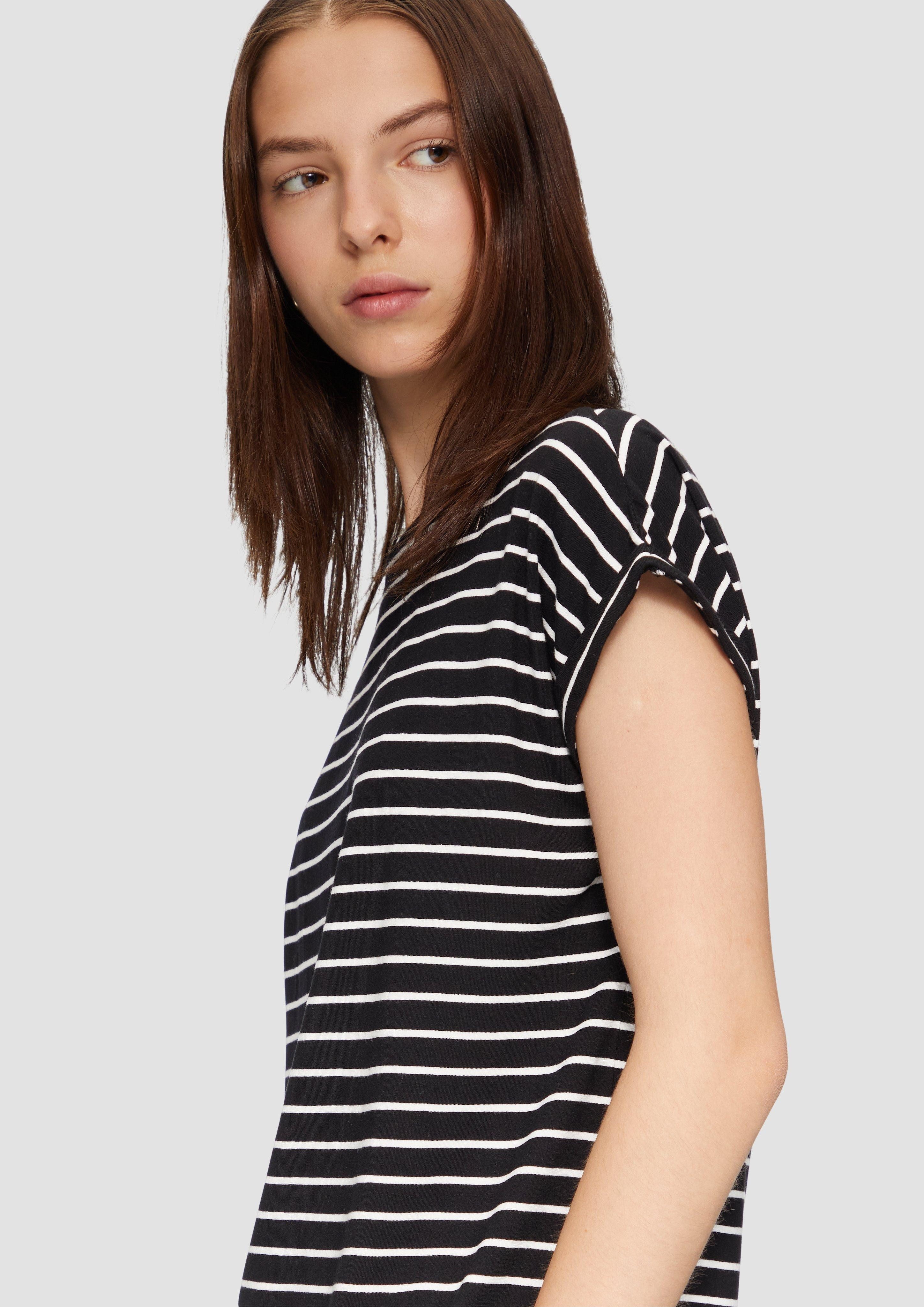 QS Kurzarmshirt T-Shirt aus Lyocellmix mit günstig online kaufen