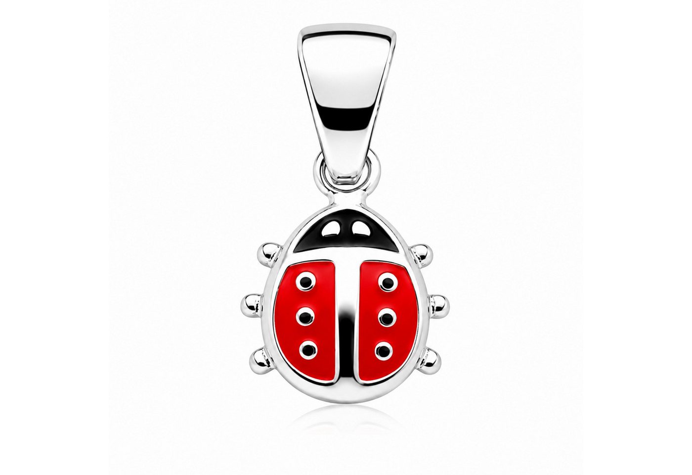 LUISIA® Kettenanhänger Anhänger Marienkäfer - 925 Sterling Silber (1-tlg., inkl. Schmuckbox)