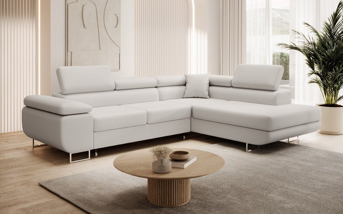Luxusbetten24 Schlafsofa Designer Sofa Aston Kunstleder, mit Stauraum und Schlaffunktion – Bild 2 von 2