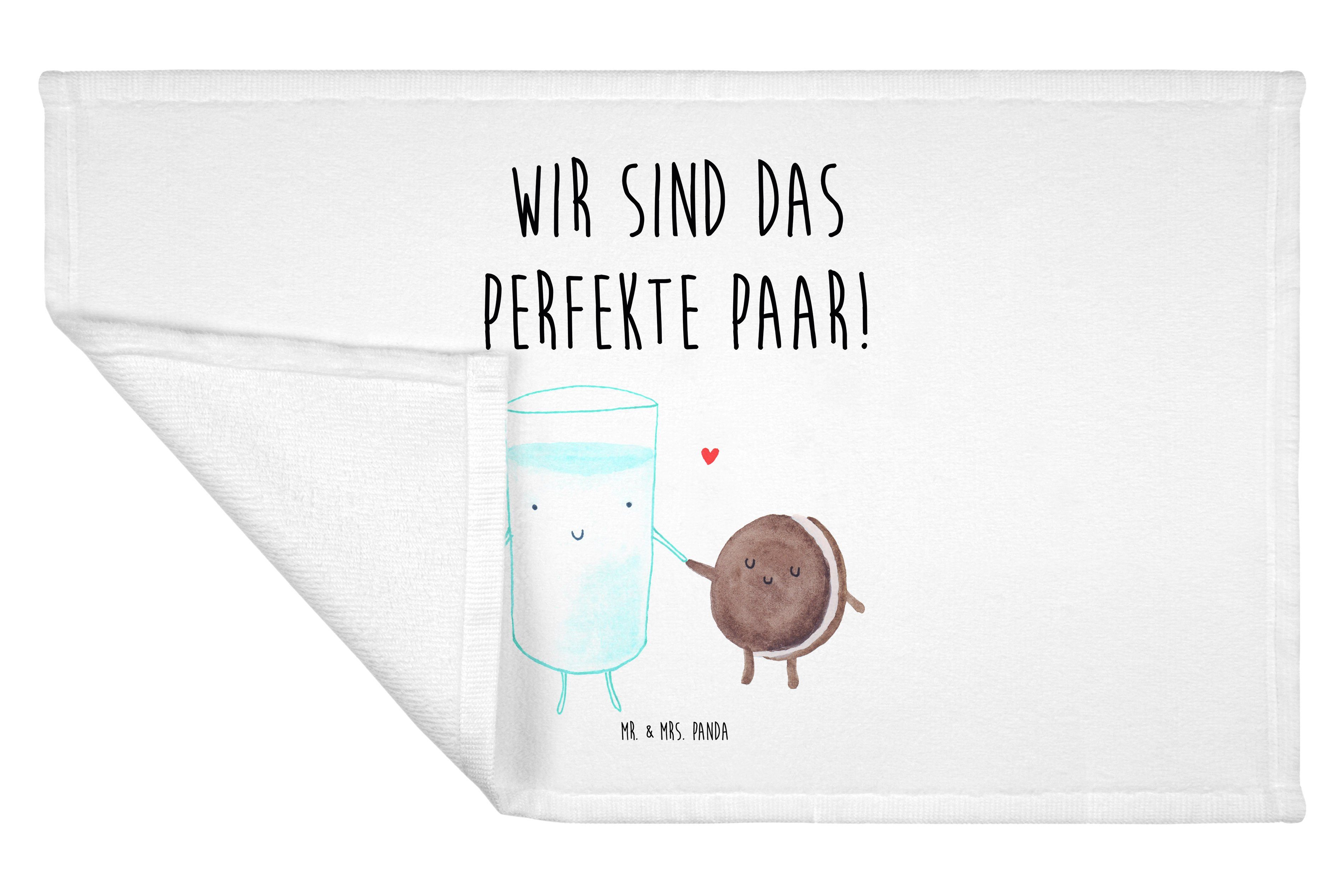 Mrs. perfektes Han, Geschenk, Milch & & Mr. (1-St) - Laune, Weiß Paar, Gute Handtuch Sport - Panda Keks