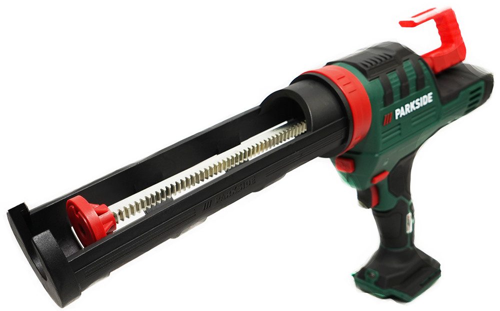 Parkside Akku-Kartuschenpistole 20V Akku-Kartuschenpresse PKPA 20 inkl. Akku (2Ah) u Ladegerät (2,4A), 300 ml, Integrierte LED-Arbeitsleuchte