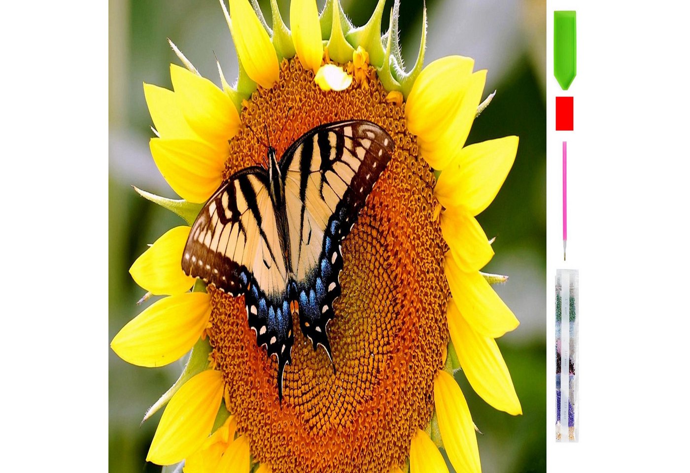 Thumbnail - LA CUTE Malen nach Zahlen 5d Diamond Painting Sonnenblume Malen nach Zahlen 30x40cm (Komplettset für 5D Diamond Painting...