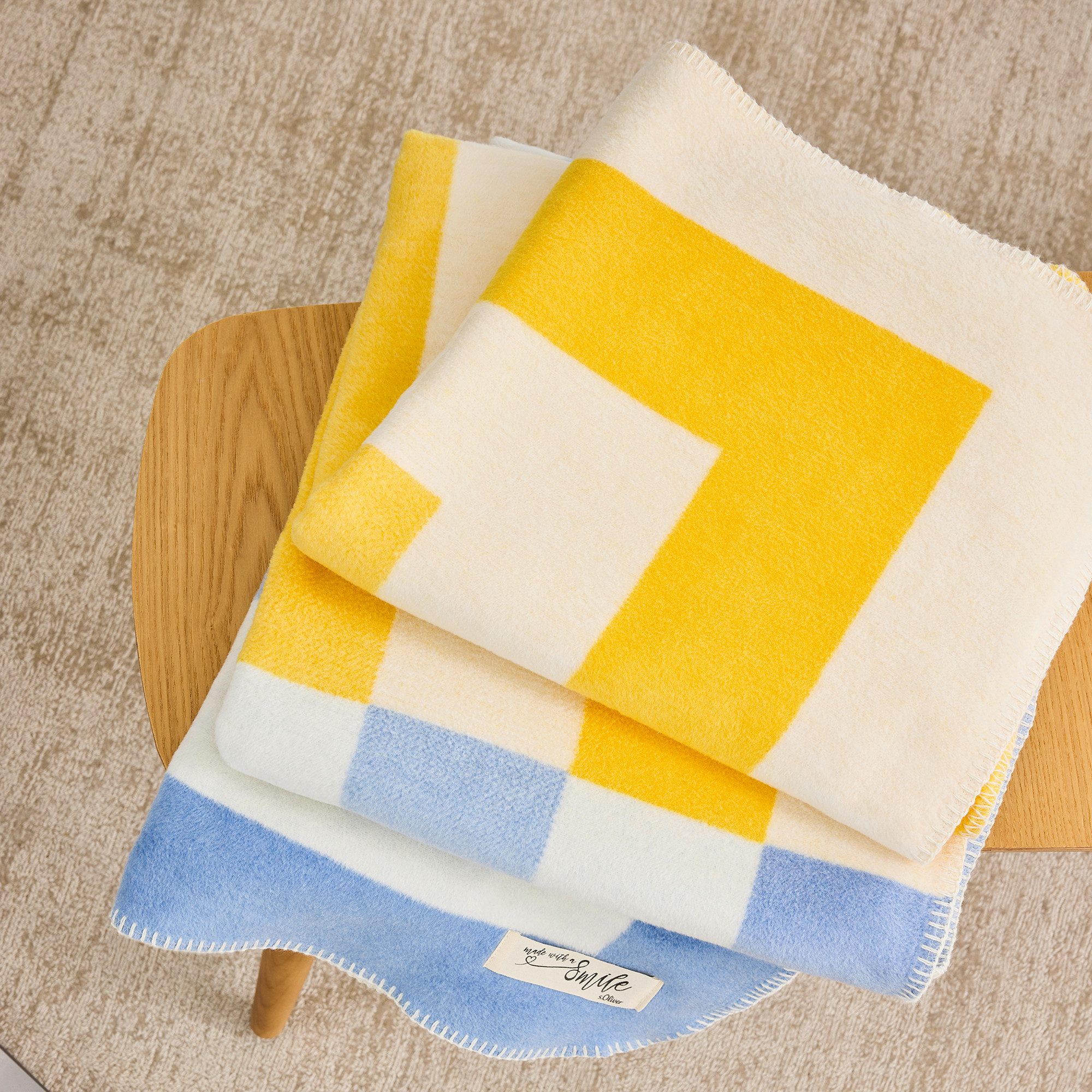 Wohndecke Wohndecke s.Oliver, s.Oliver, mit raffiniertem Streifenmuster günstig online kaufen