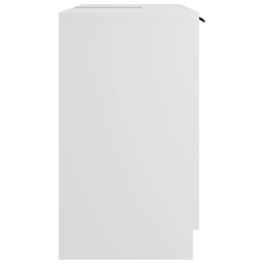 Weiß Badezimmerschrank (1-St) Fächerschrank Holzwerkstoff 64,5x33,5x59 vidaXL cm