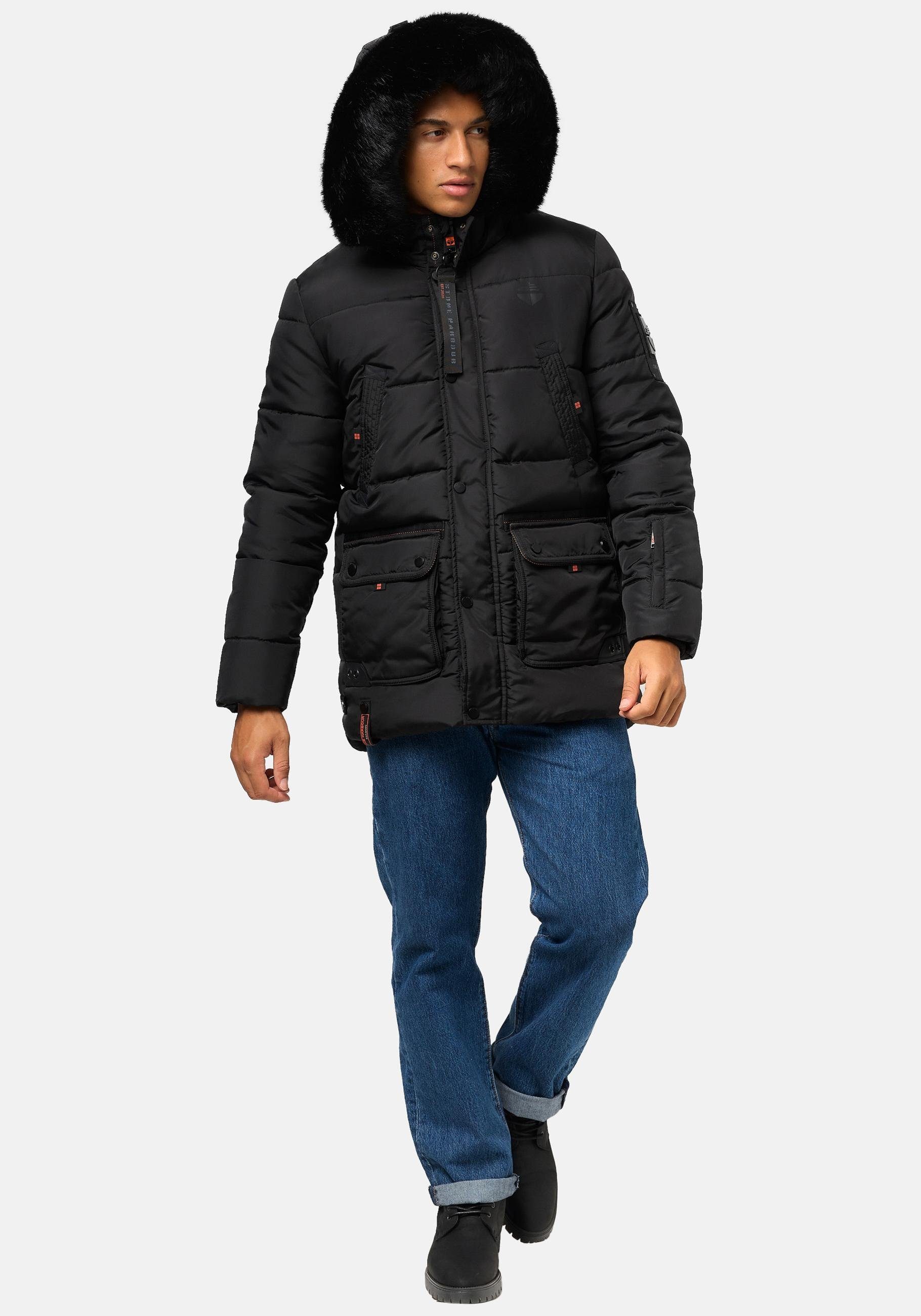 Stone Harbour Steppjacke Mironoo stylische Outdoorjacke mit großer Kapuze – Bild 4 von 5