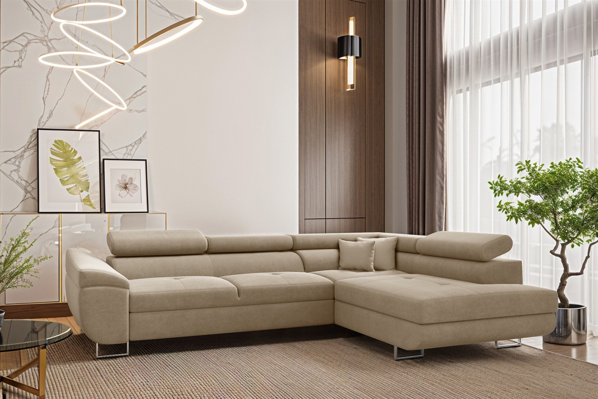 Fun Möbel Ecksofa Schlafsofa Sofa CARMELO günstig online kaufen