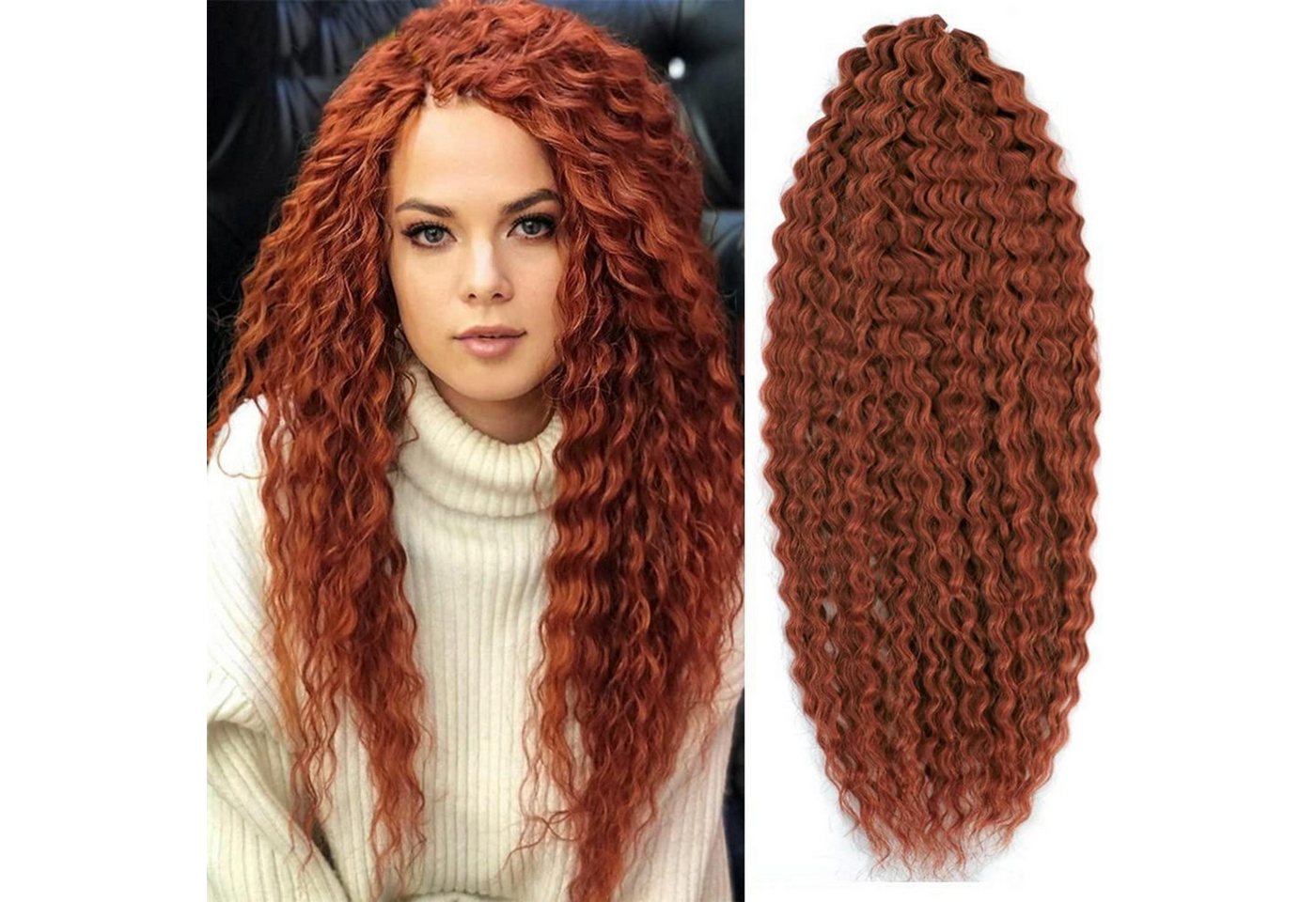 LuxusKollektion Kunsthaar-Extension Haarverlängerungen Crochet Water Wave Twist Butterfly Locs 350#