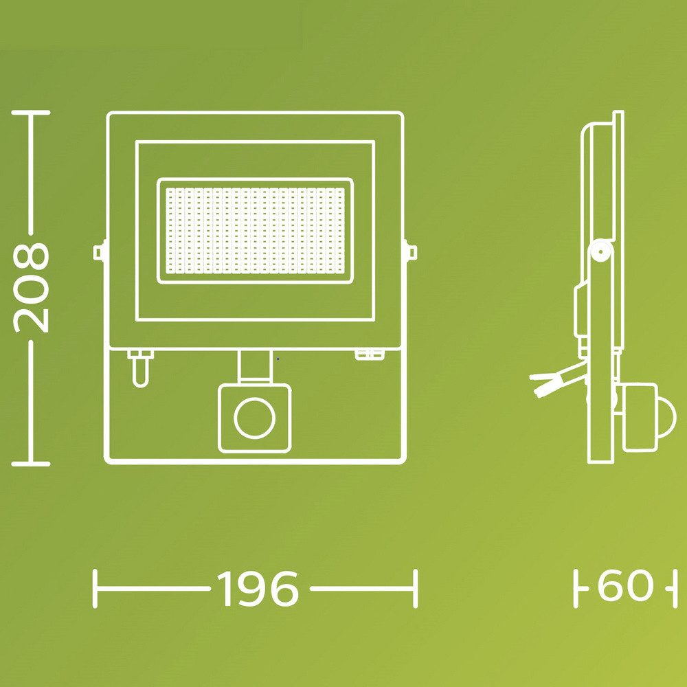Philips LED Flutlichtstrahler Philips LED Lois 929004643501 LED-Außenstrahler mit Bewegungsmelder 2