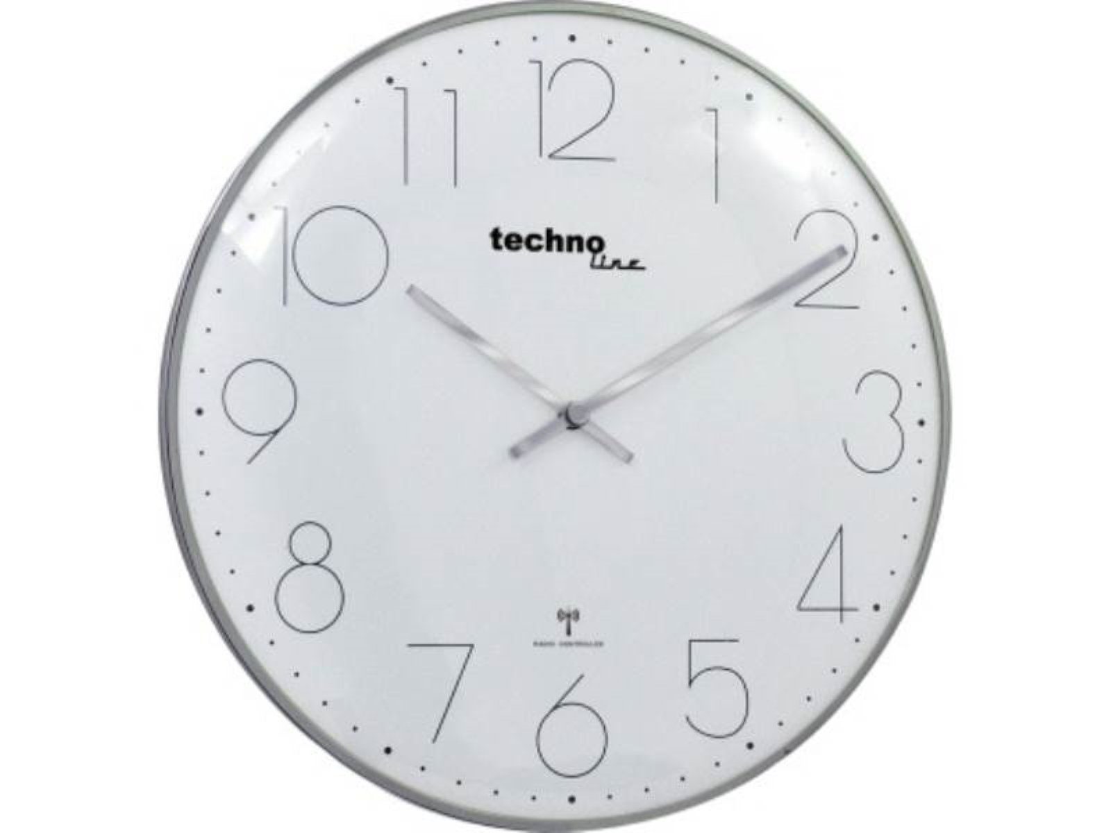 technoline Funkuhr technoline Wanduhr WT 8240 chrom analog
