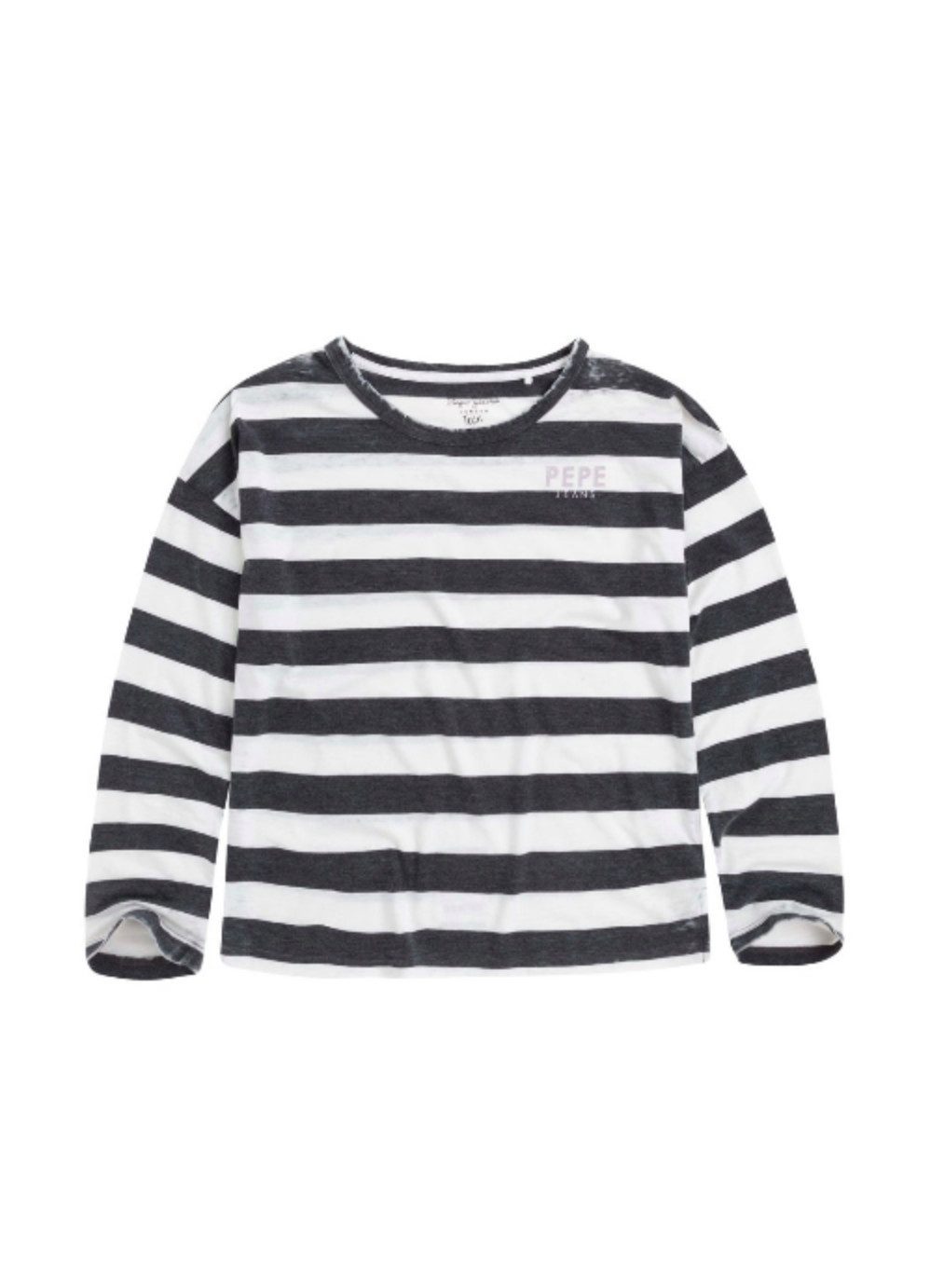 Pepe Jeans Langarmshirt Mädchen Langarmshirt gestreift Baumwollmix Rundhals