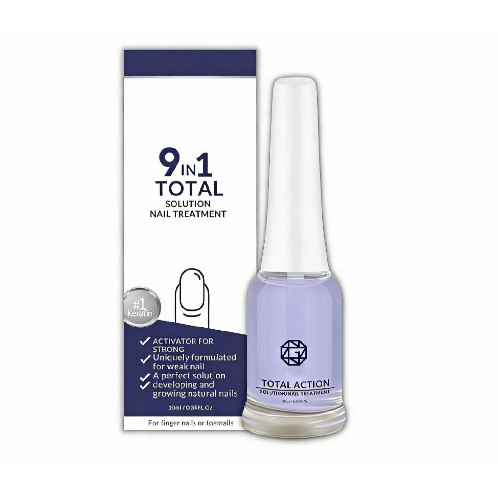 Bundviel Nagelpflegeserum 9-in-1 Nagelhärter Pflegeöl-Stärkt die Nägel,fördert gesundes Wachstum
