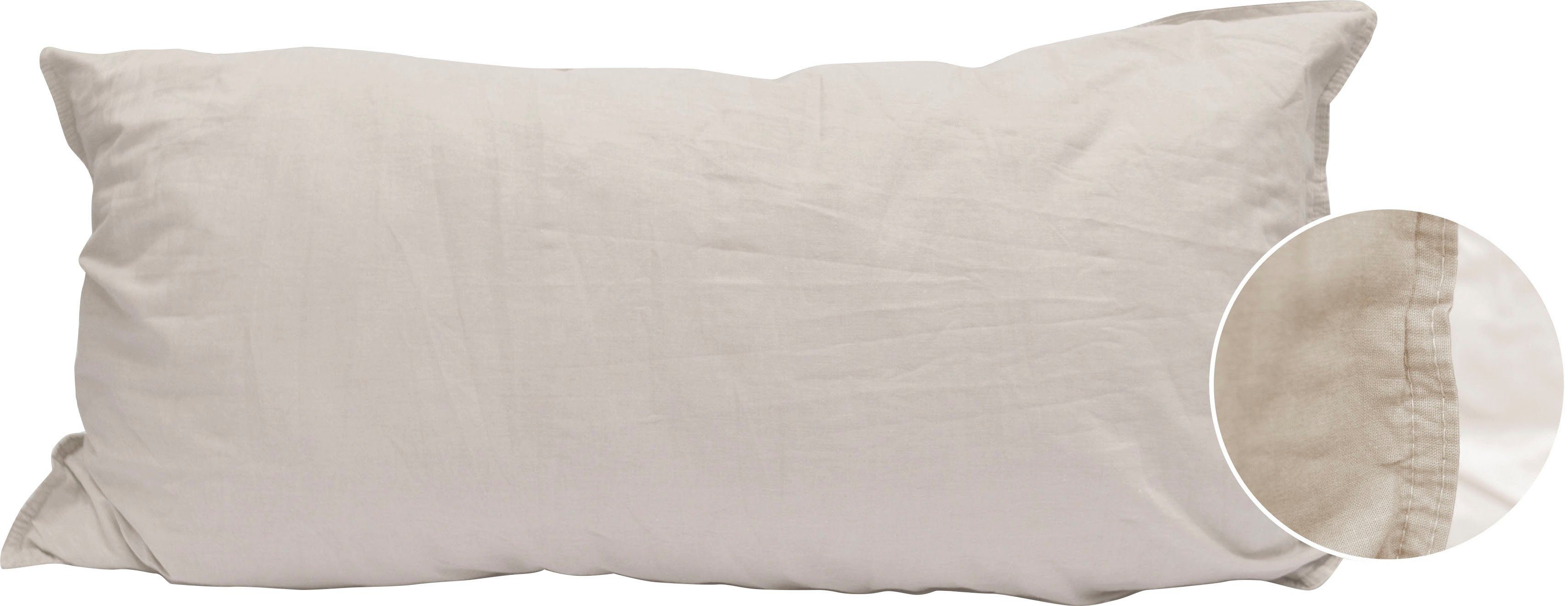 Primera Kissenbezüge Kissenbezüge »Stone Washed«, Primera (2 Stück), (2 Stück), mit Stone-Washed Optik