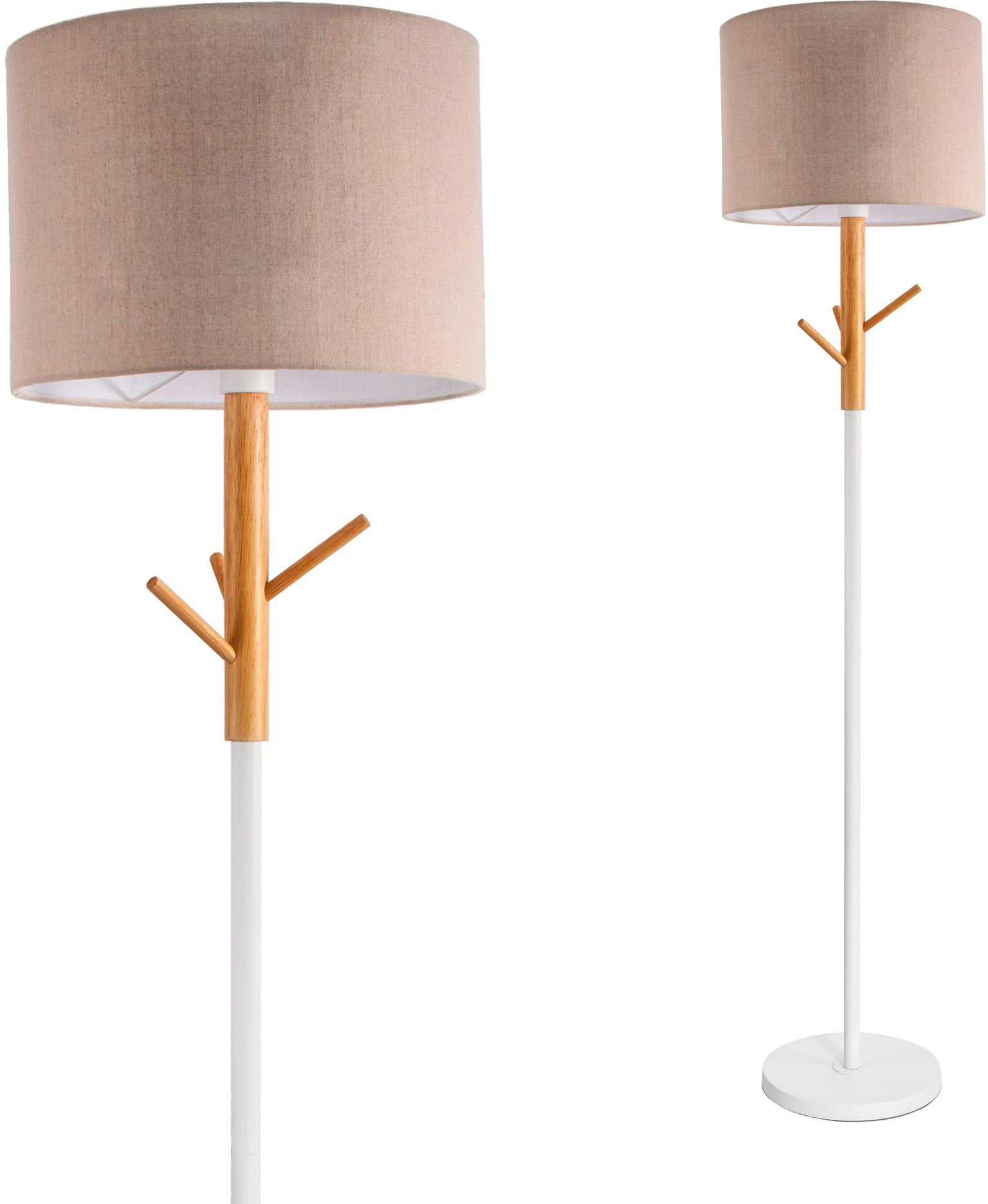 Pauleen Stehlampe Grand Romance, ohne Leuchtmittel, E27, Stoffschirm Beige | Standleuchten