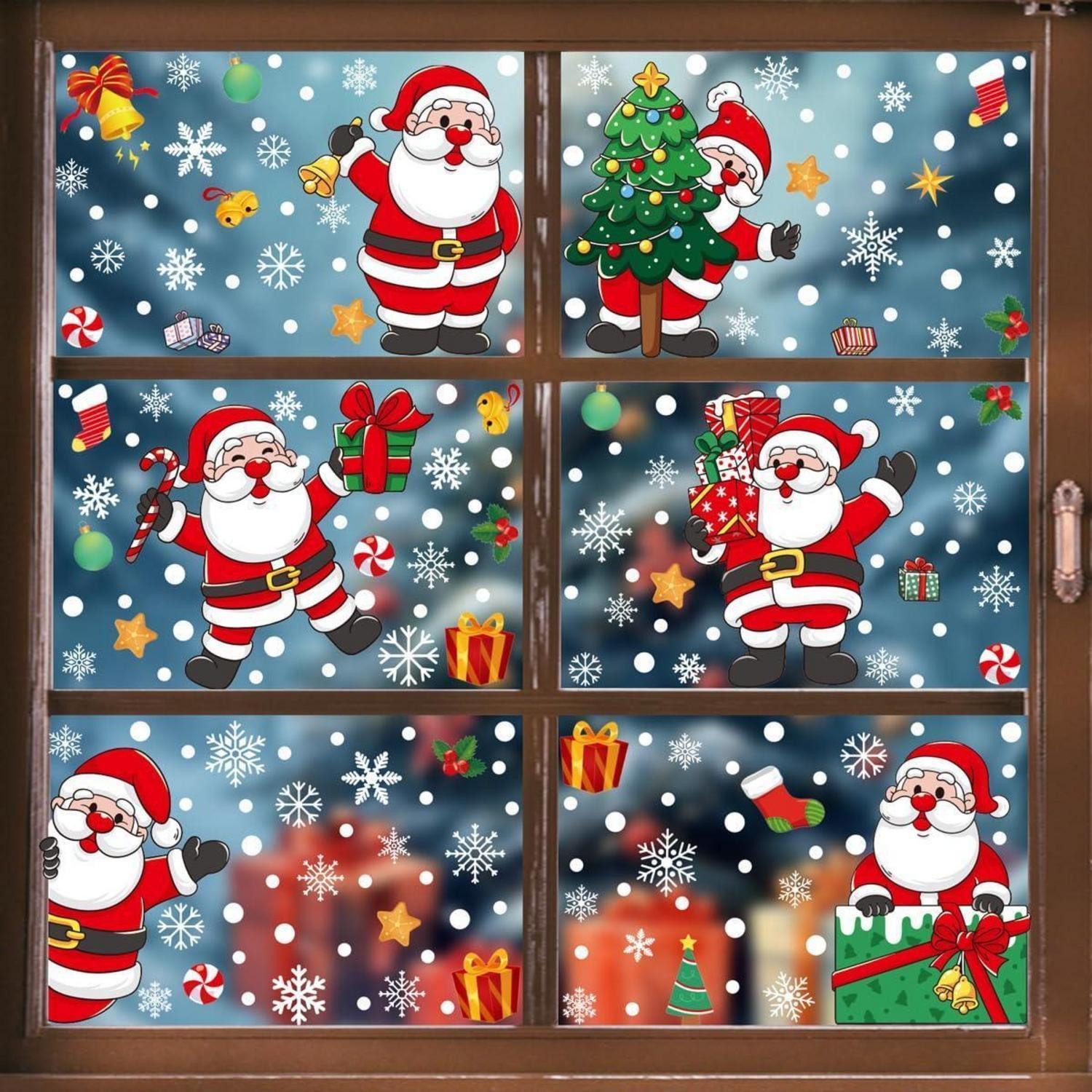 LuxusKollektion Fensterbild Fensterbilder Weihnachten, doppel-/wiederverwendbar