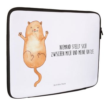 Mr. & Mrs. Panda Laptop-Hülle Katzen Umarmen - Weiß - Geschenk, Notebook Tasche, Schutzhülle, Damen