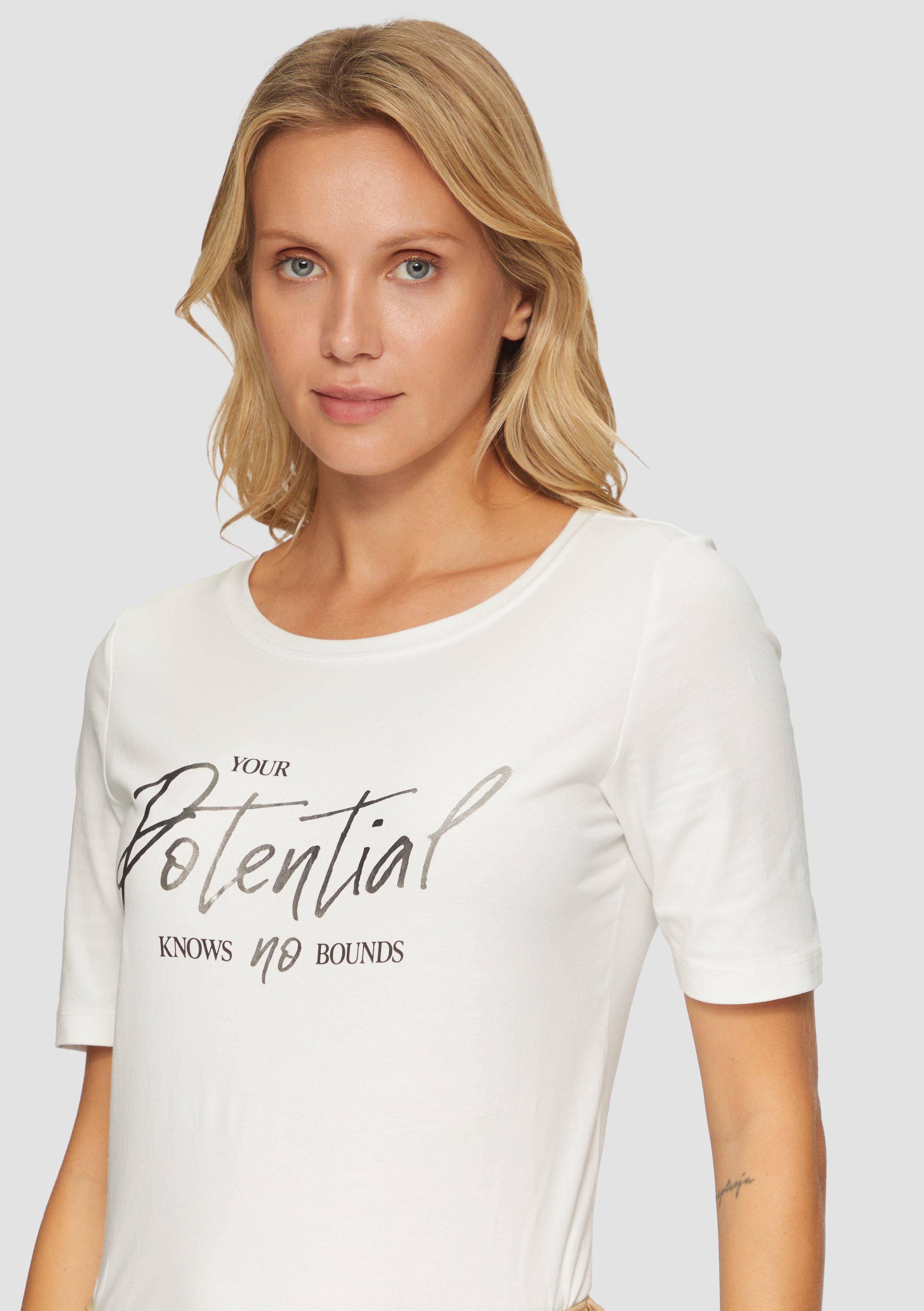 s.Oliver Kurzarmshirt T-Shirt mit Frontprint im günstig online kaufen
