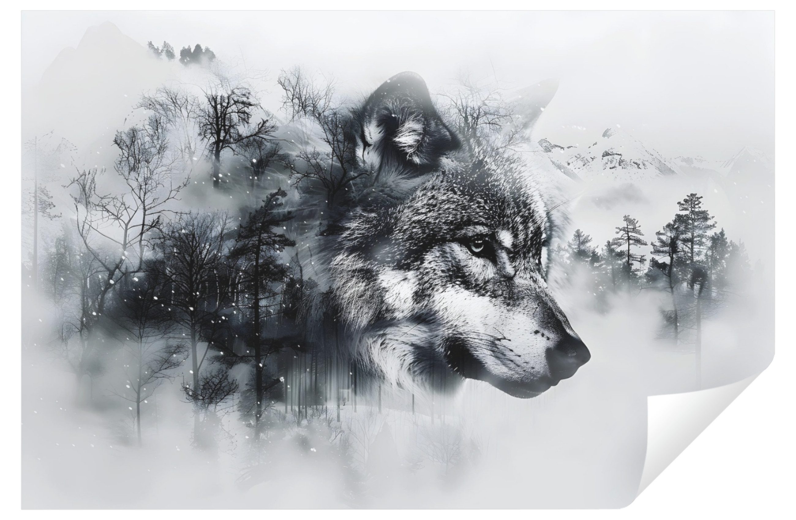 Wallarena Fototapete Wolf Wald Natur Vlies günstig online kaufen