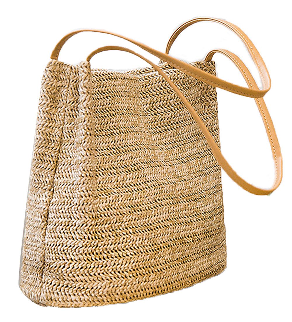 Fivejoy Strandtasche Damen groß Strohtasche Weben Tasche Schultertasche (1-tlg)